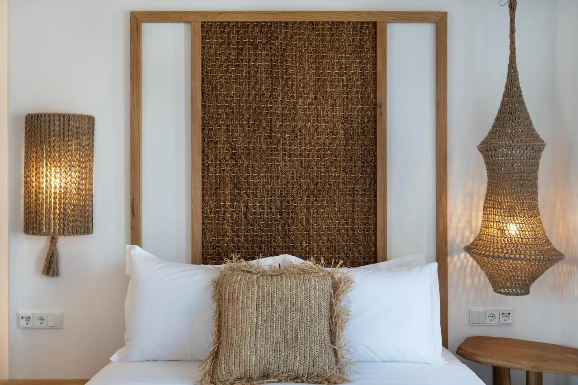 Bed in Kosmitis Suites & Villas