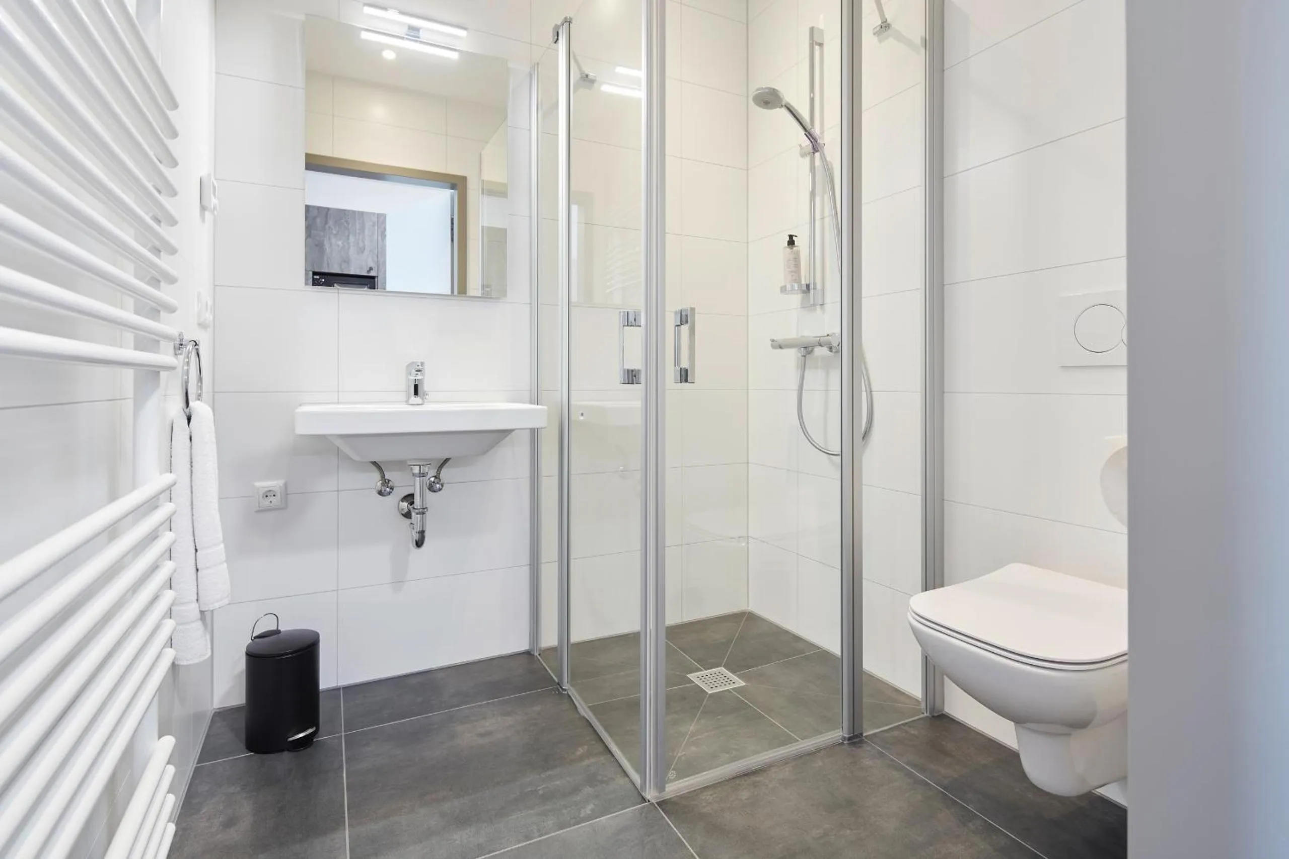 Shower in Bader Aparthotel