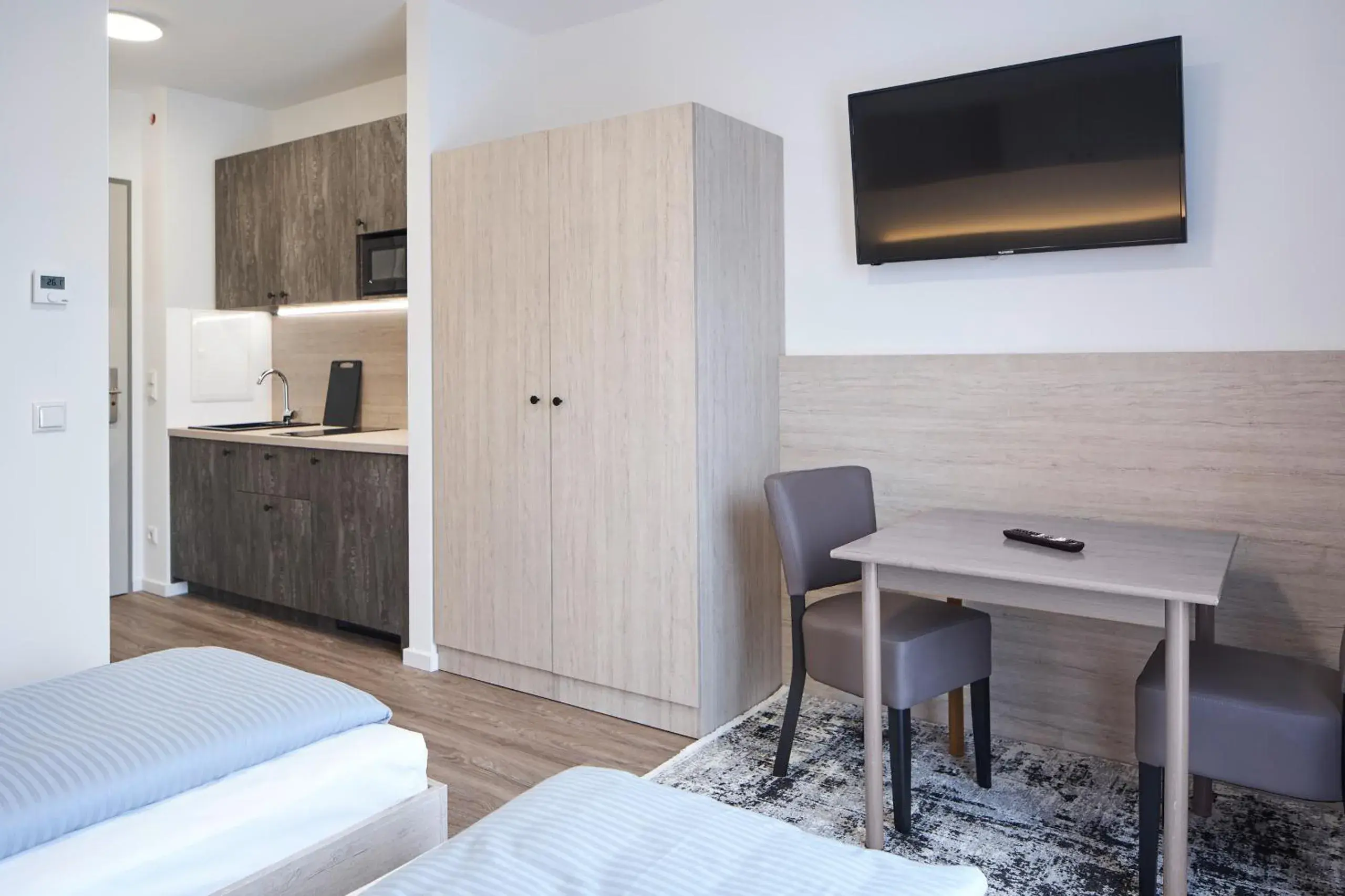 TV and multimedia, Bed in Bader Aparthotel TV and multimedia, Bed in Bader Aparthotel