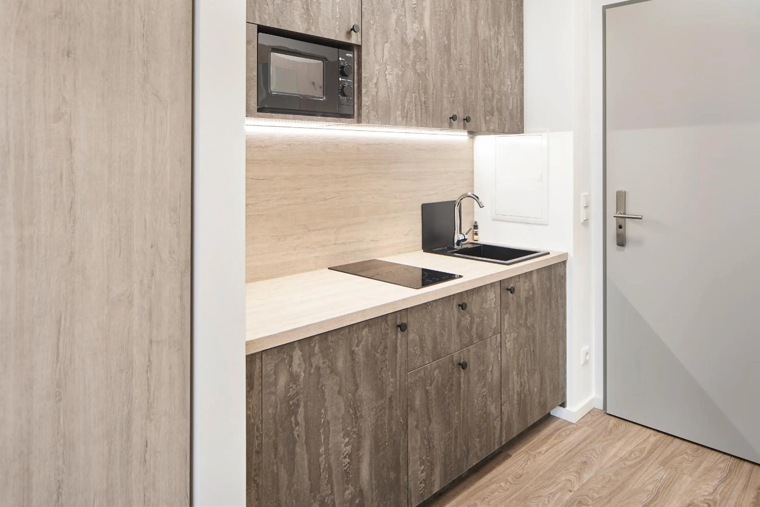 Kitchen or kitchenette in Bader Aparthotel