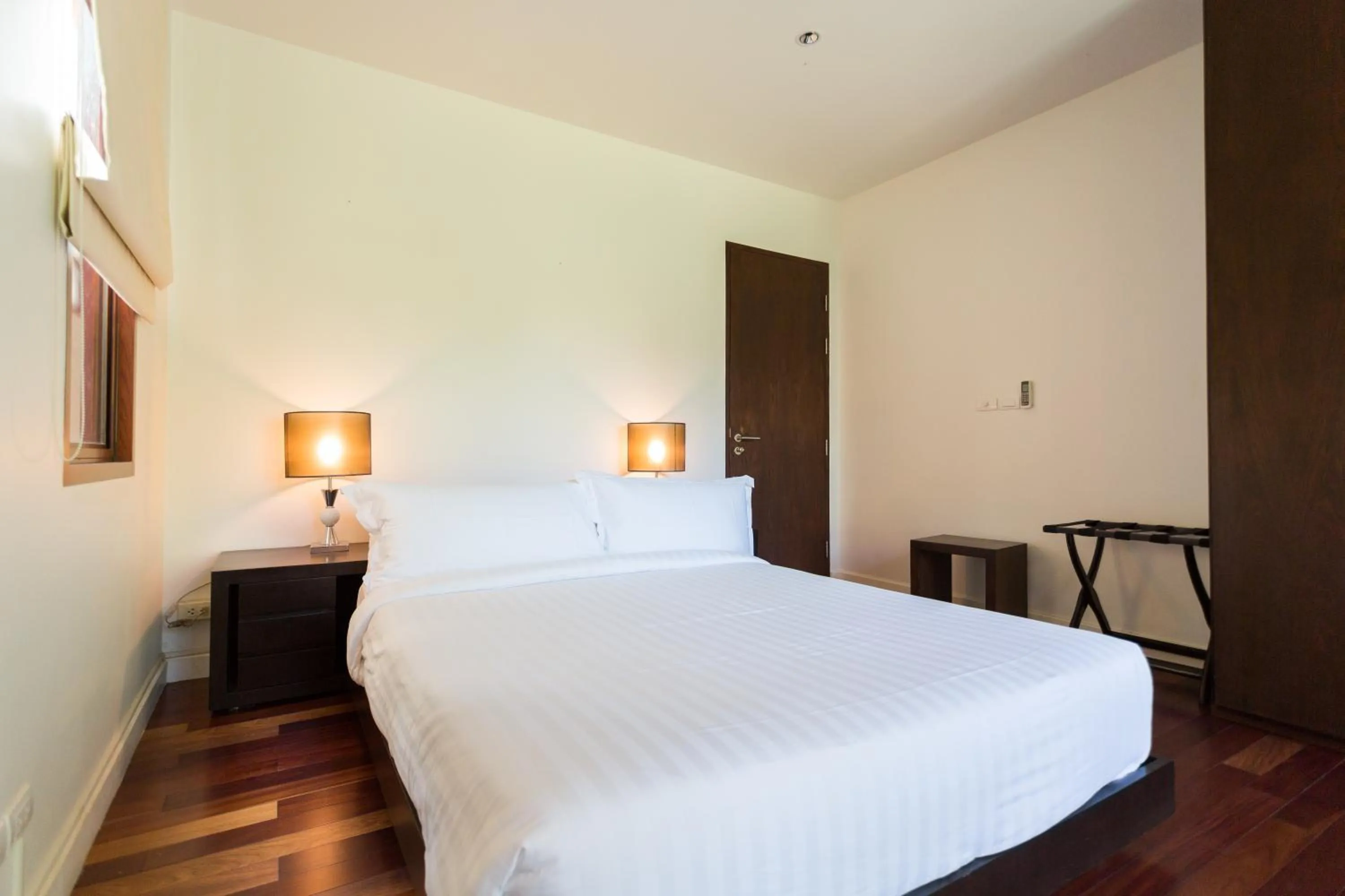 Bedroom, Bed in Amatapura Beachfront Villa 15, SHA Certified