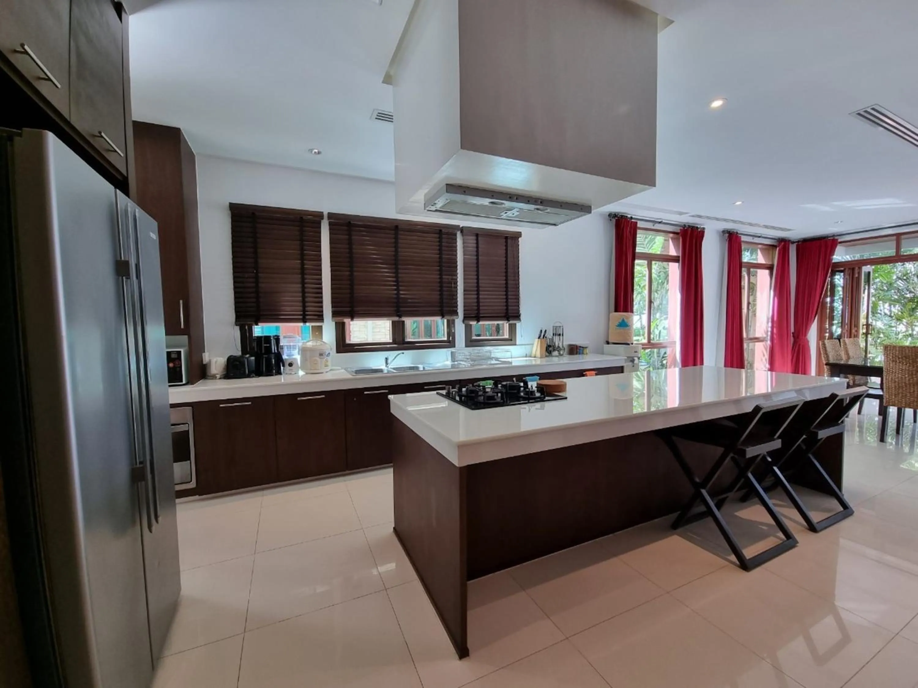 kitchen in Amatapura Beachfront Villa 15, SHA Certified