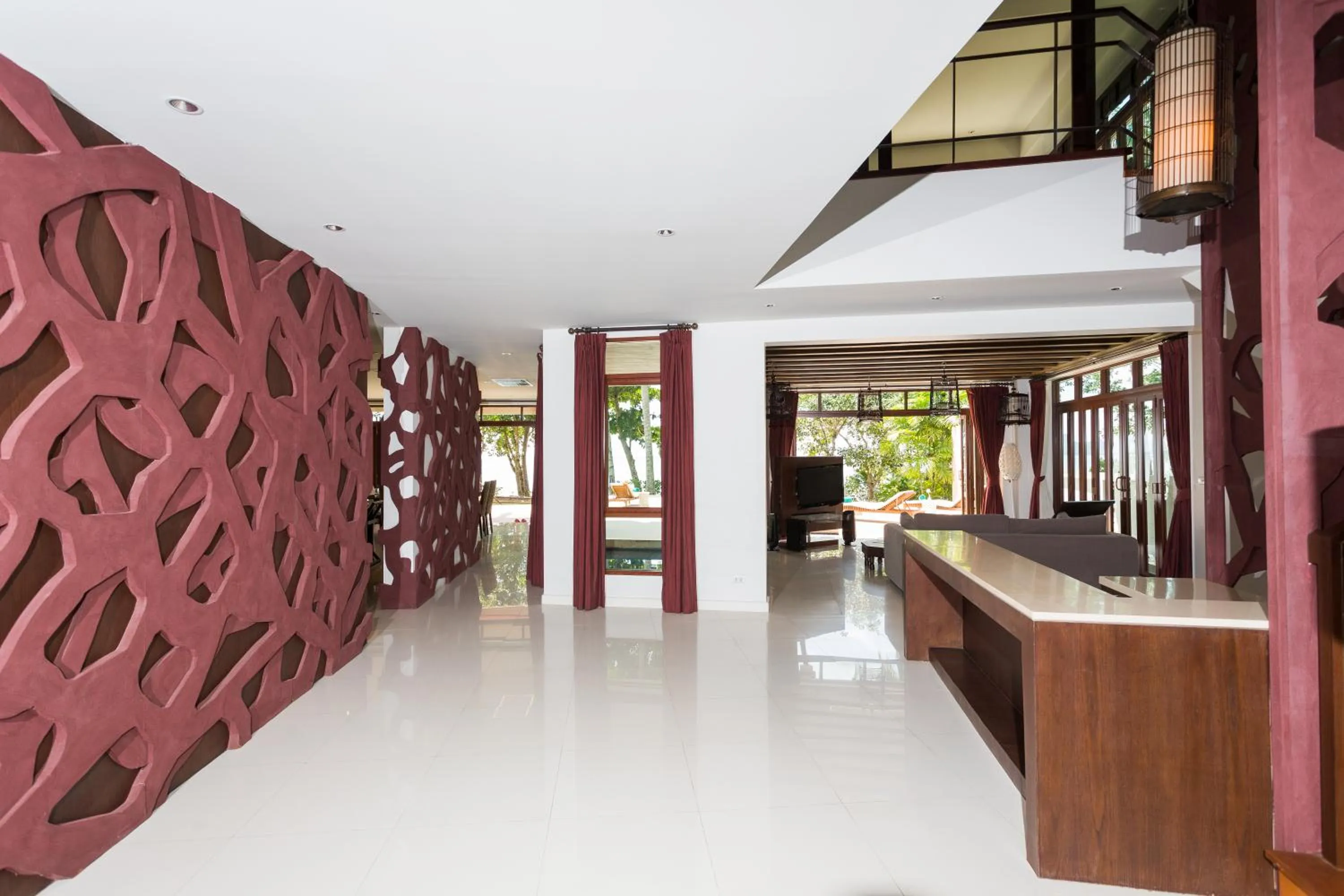 Kitchen or kitchenette in Amatapura Beachfront Villa 15, SHA Certified