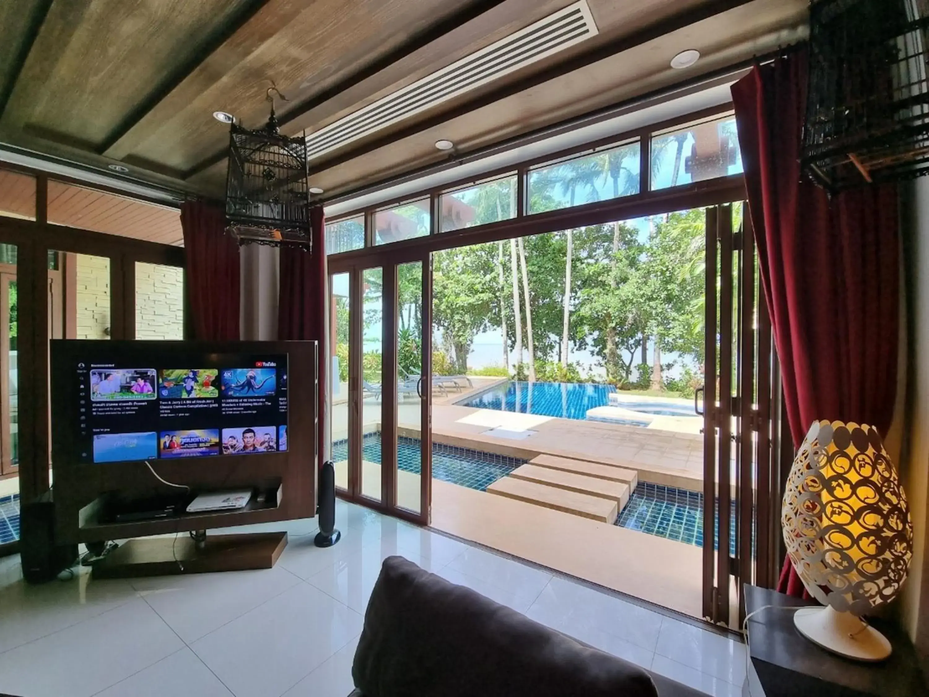 Pool view in Amatapura Beachfront Villa 15, SHA Certified Pool view in Amatapura Beachfront Villa 15, SHA Certified