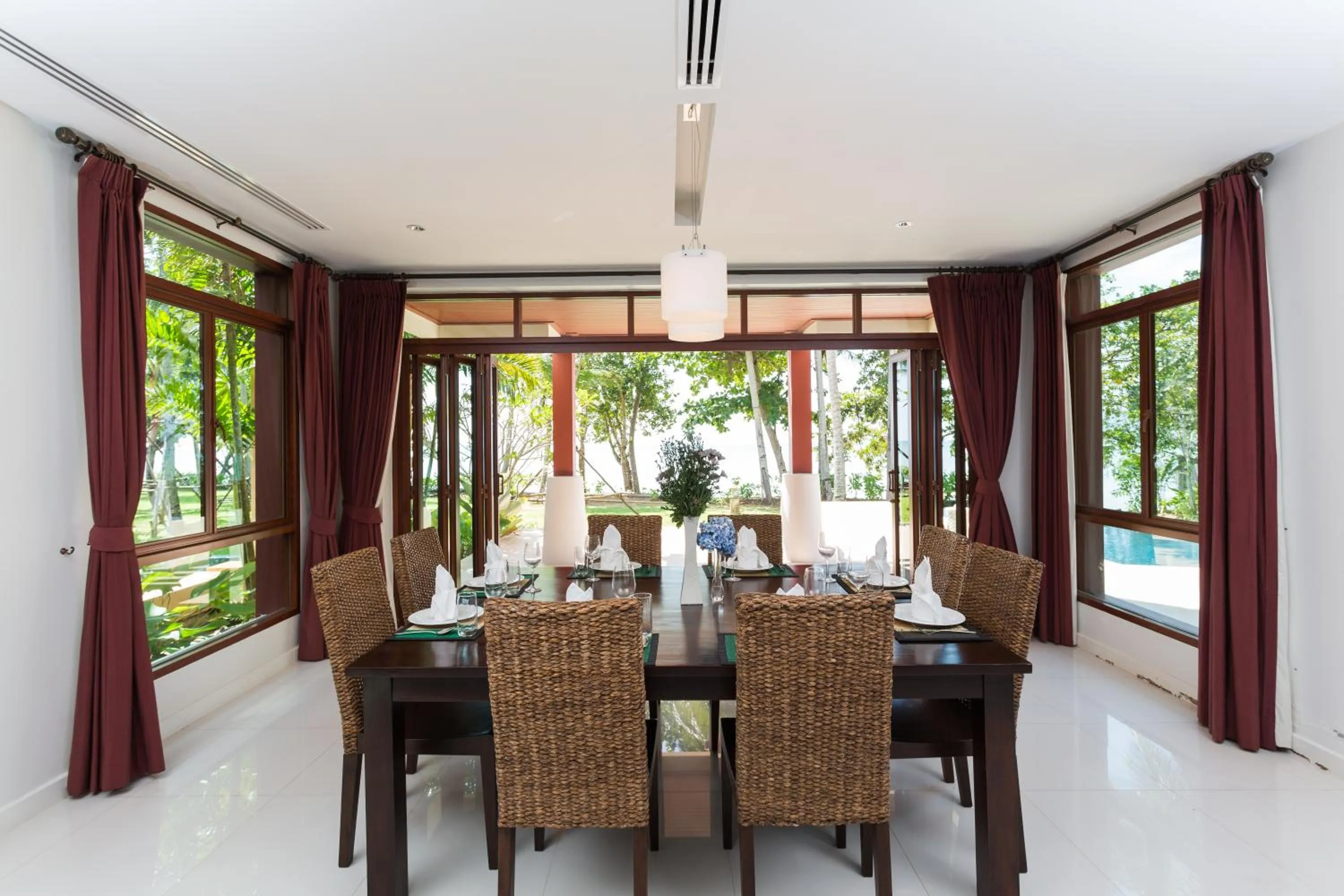 Dining area in Amatapura Beachfront Villa 15, SHA Certified