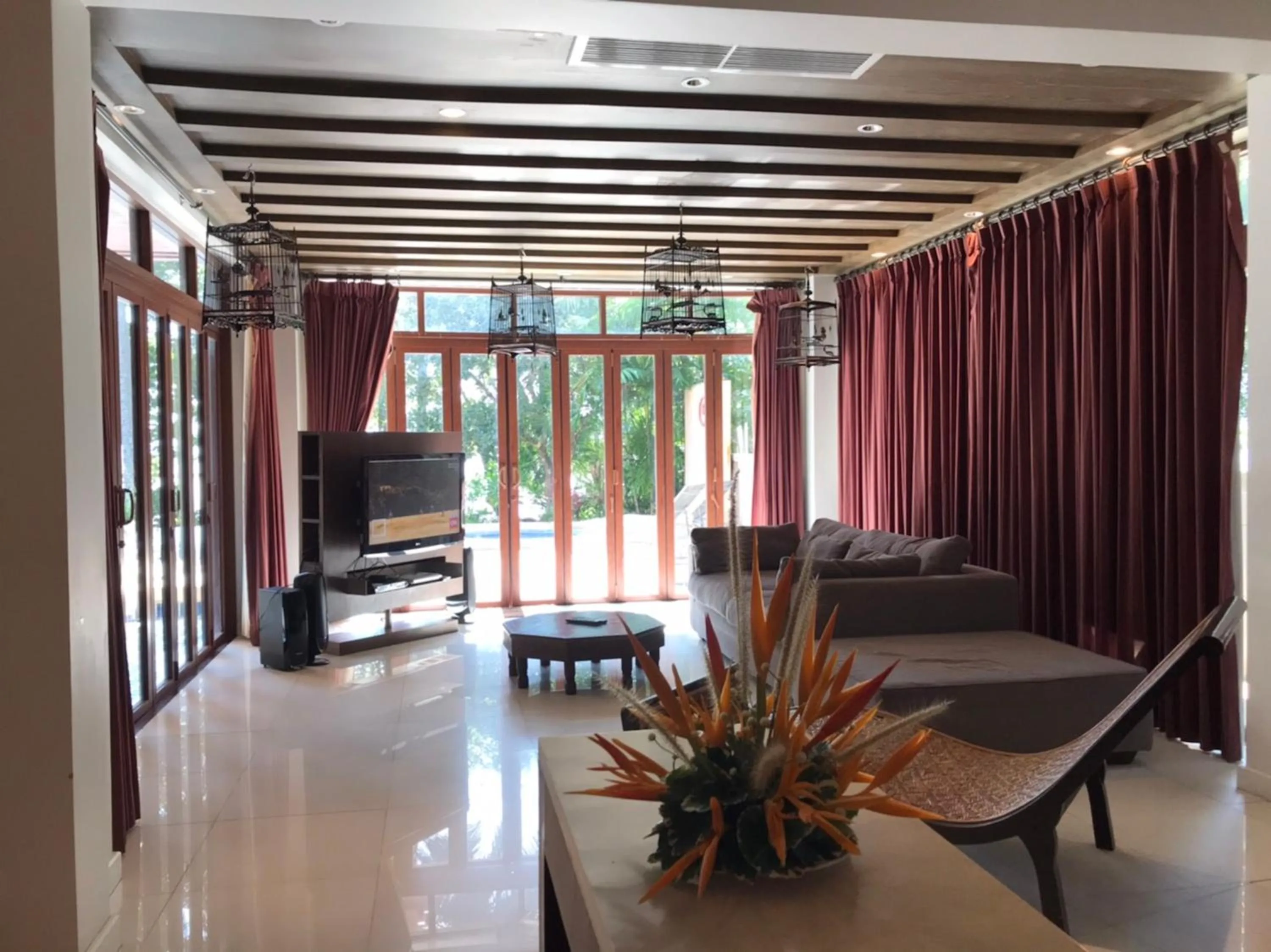 Living room in Amatapura Beachfront Villa 15, SHA Certified