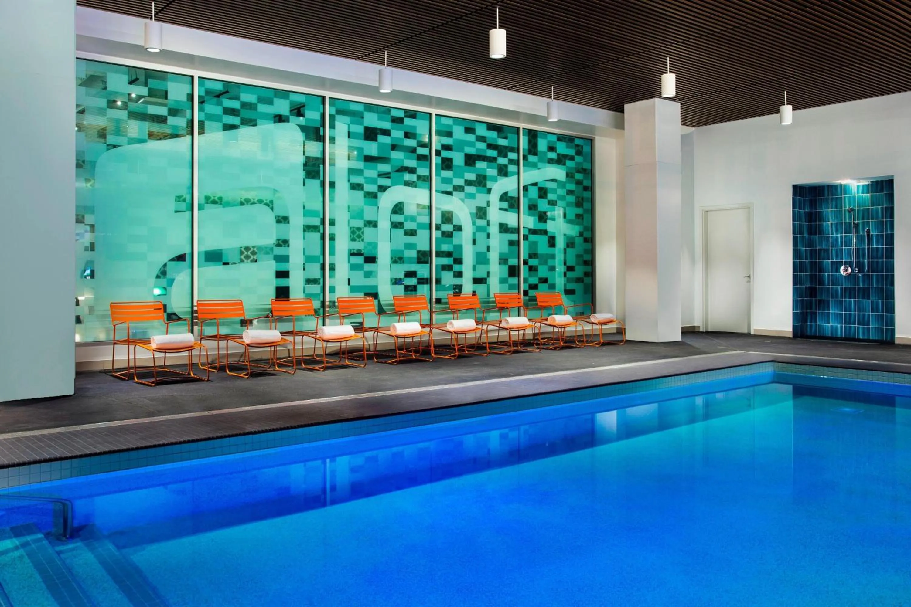 Swimming pool in Aloft Boston Seaport District