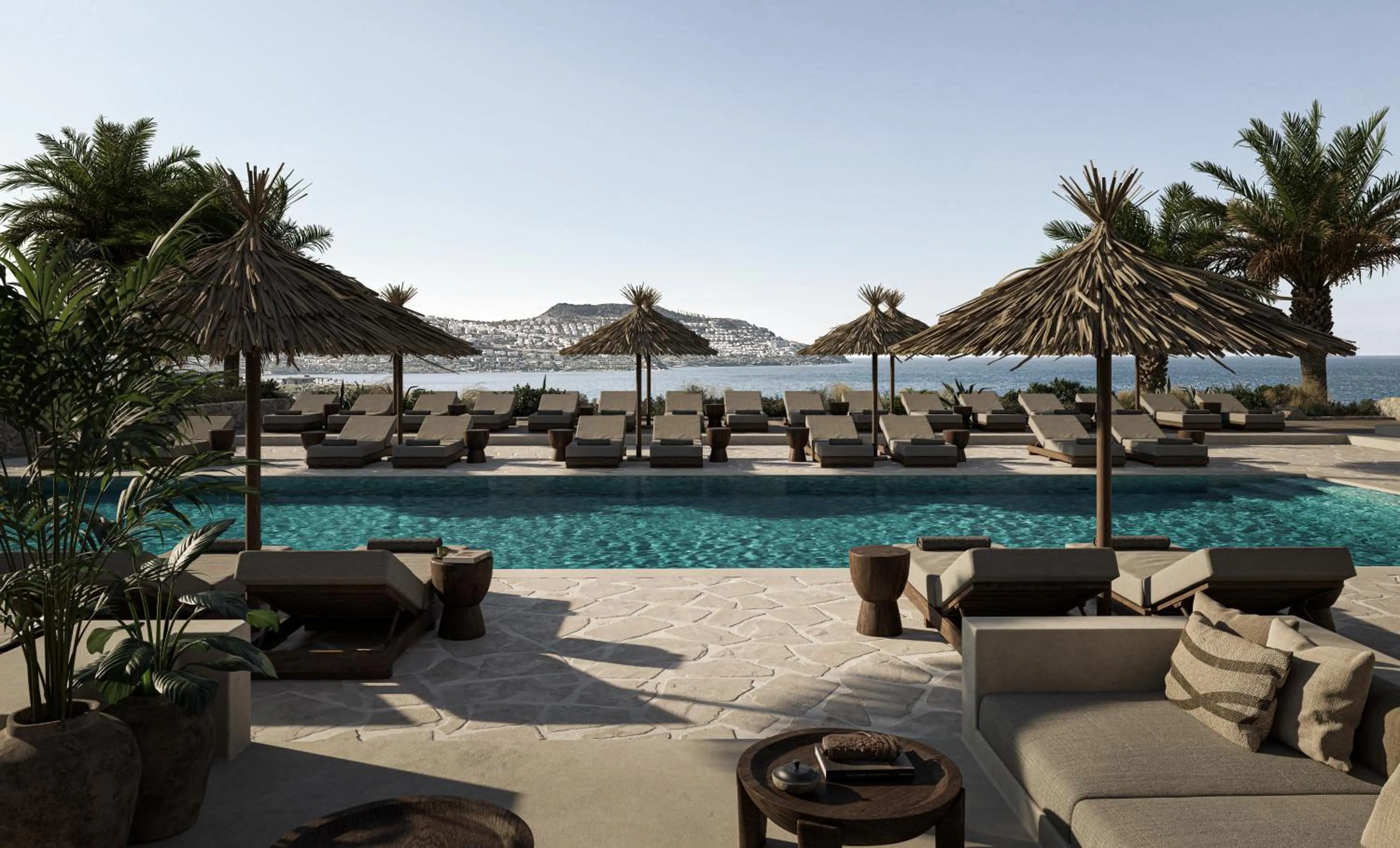 Pool view in OKU Bodrum
