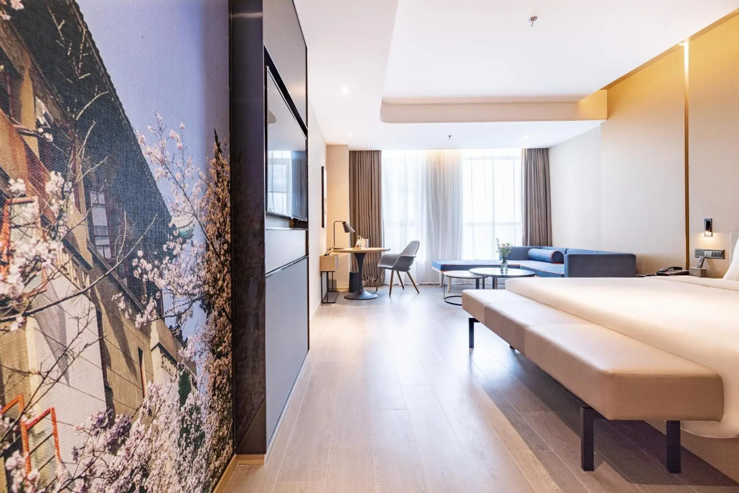 Bedroom, Bed in Atour Hotel Wuhan Donghu Yuejiazui Bedroom, Bed in Atour Hotel Wuhan Donghu Yuejiazui