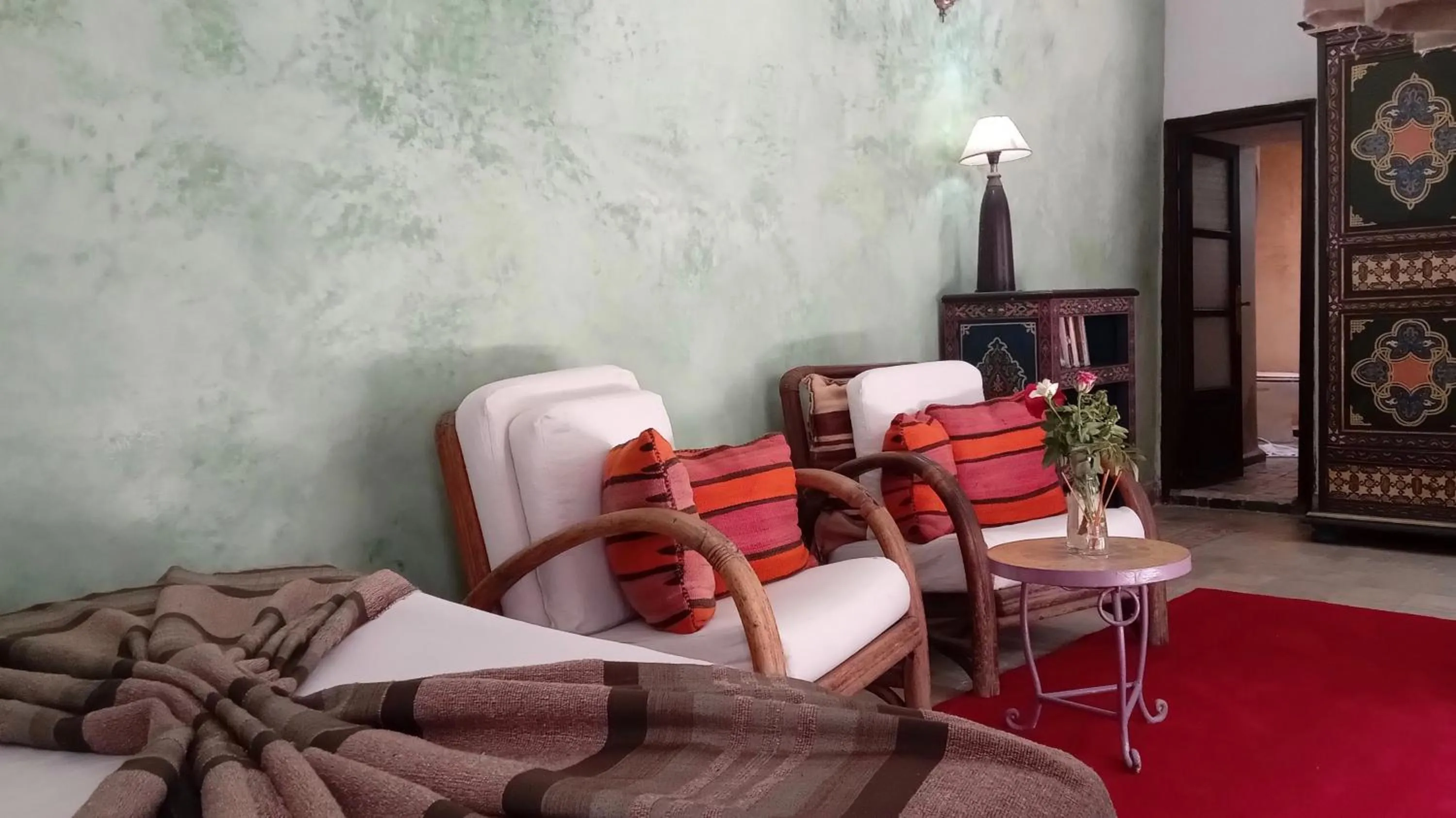 Seating area, Bed in Riad Maizie