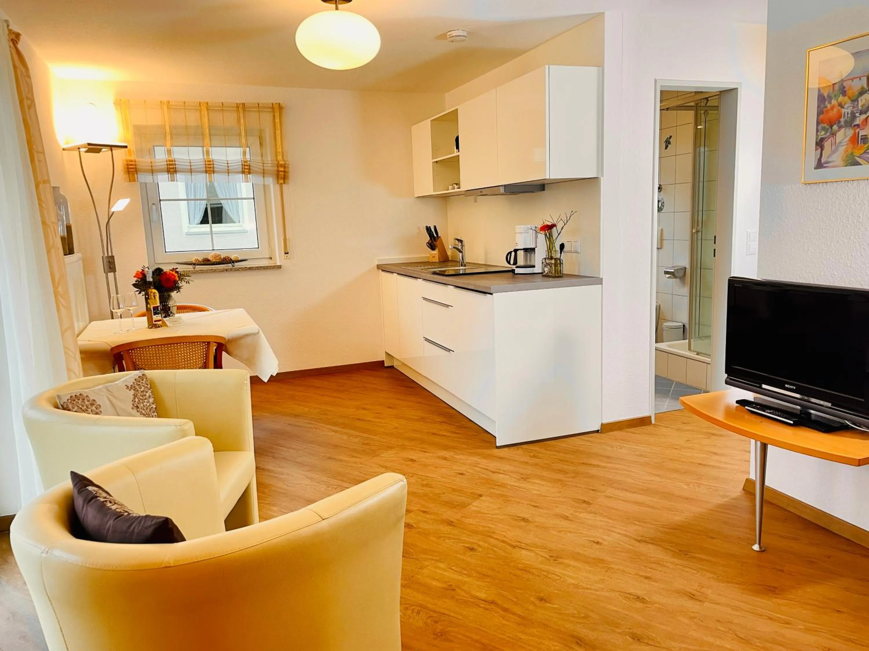 Kitchen or kitchenette in Im Winkel Appartements und Zimmer