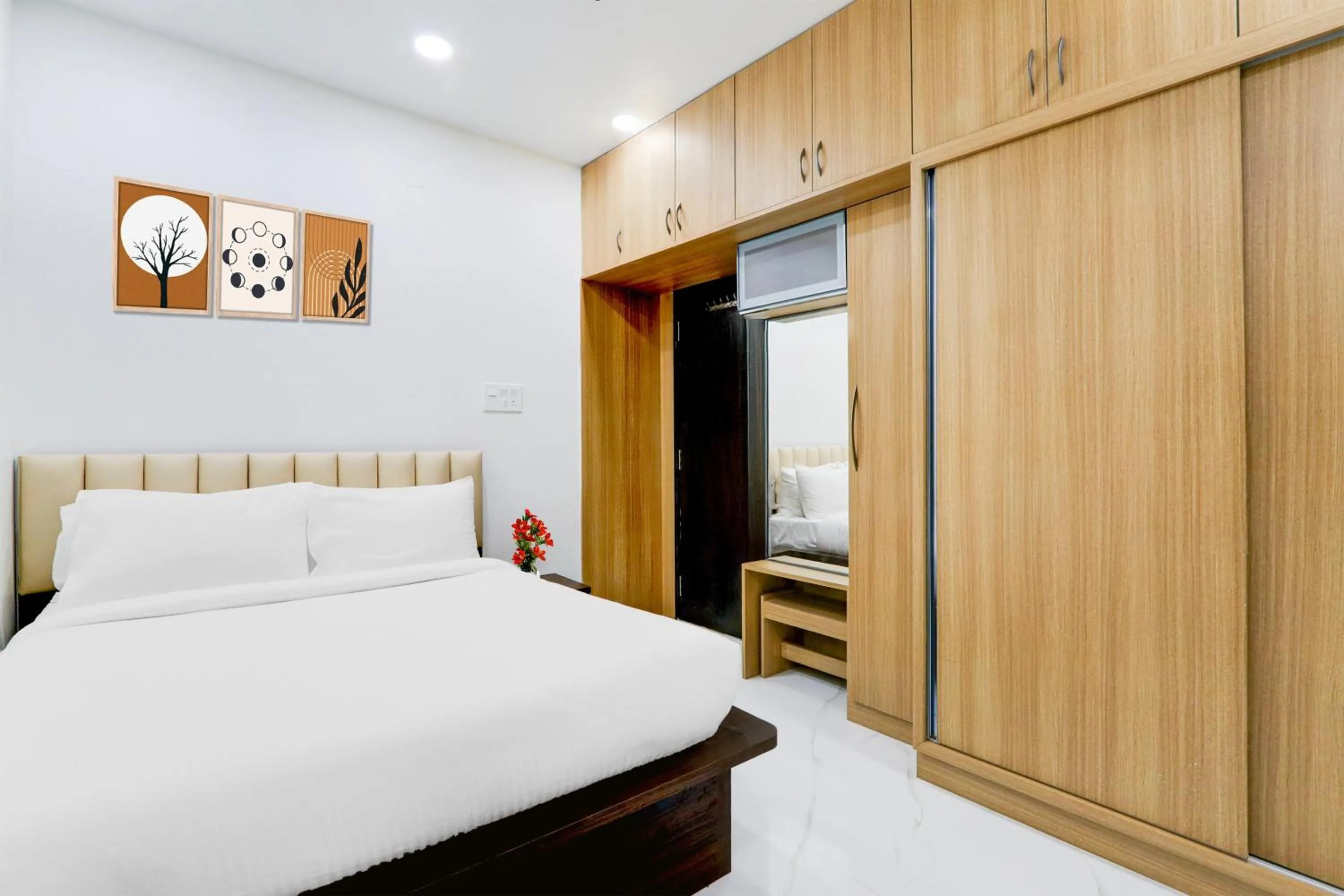 Bedroom, Bed in Palette by CheckIn Chanda Nagar Near GSM Mall