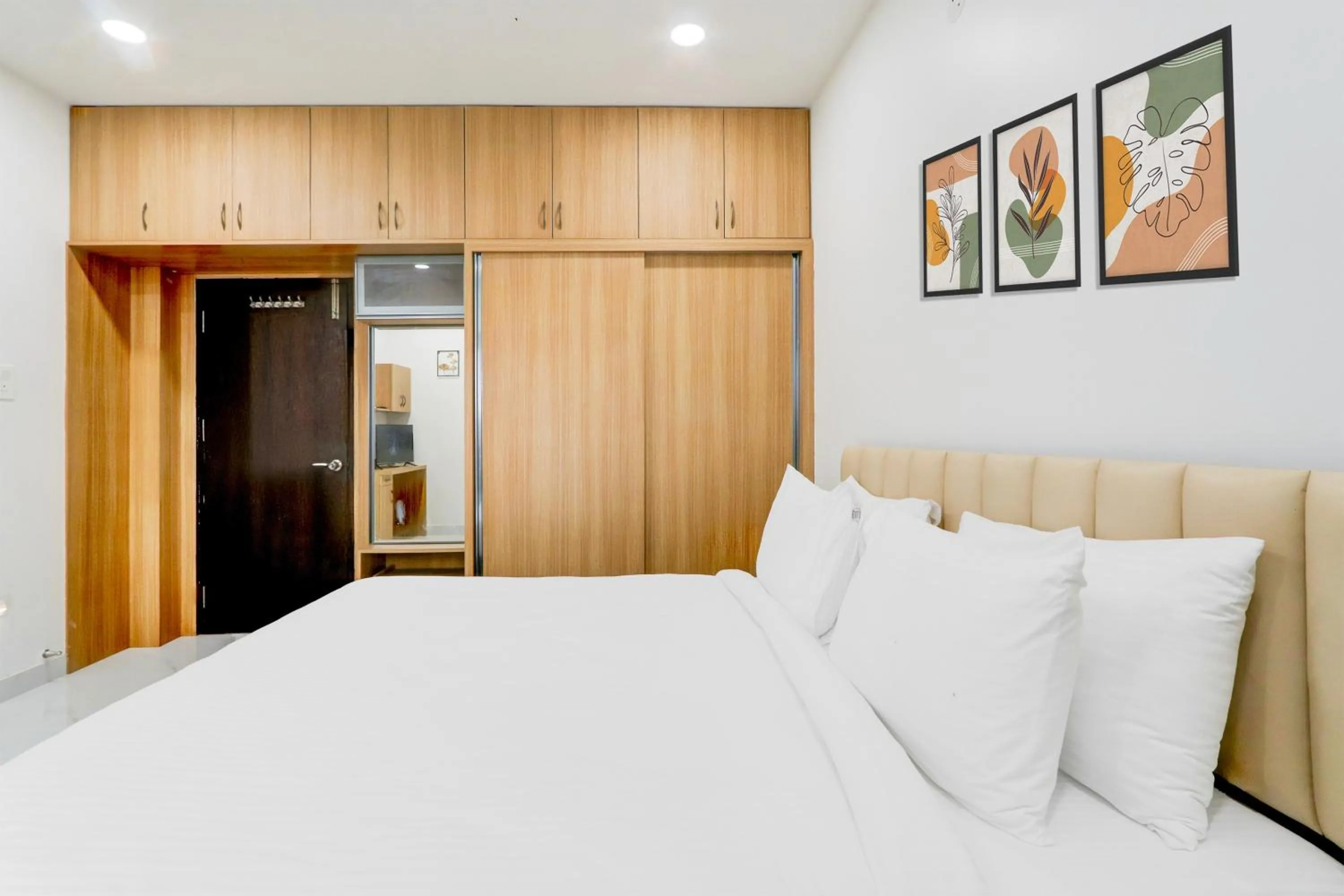 Bedroom, Bed in Palette by CheckIn Chanda Nagar Near GSM Mall