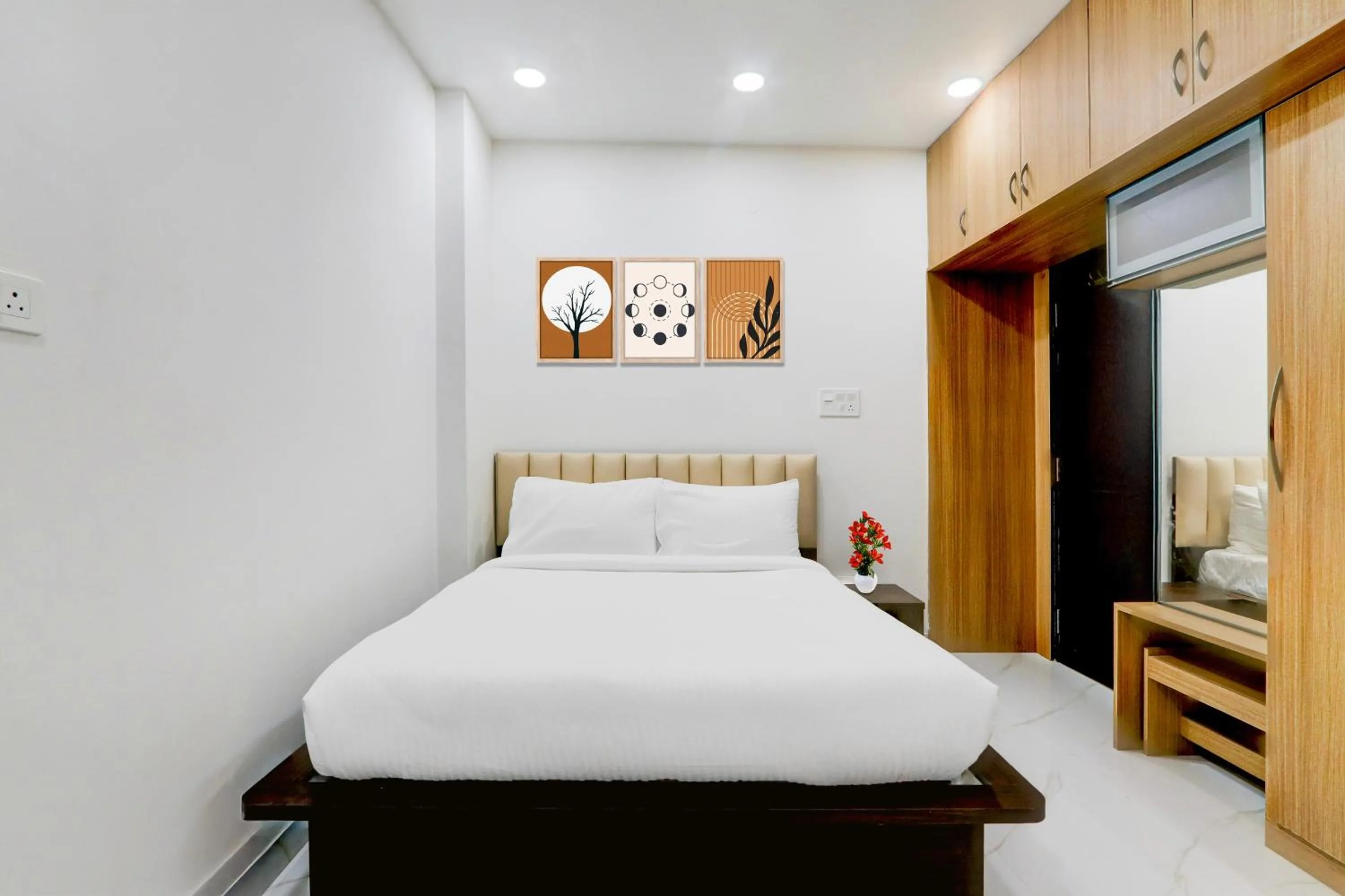 Bedroom, Bed in Palette by CheckIn Chanda Nagar Near GSM Mall