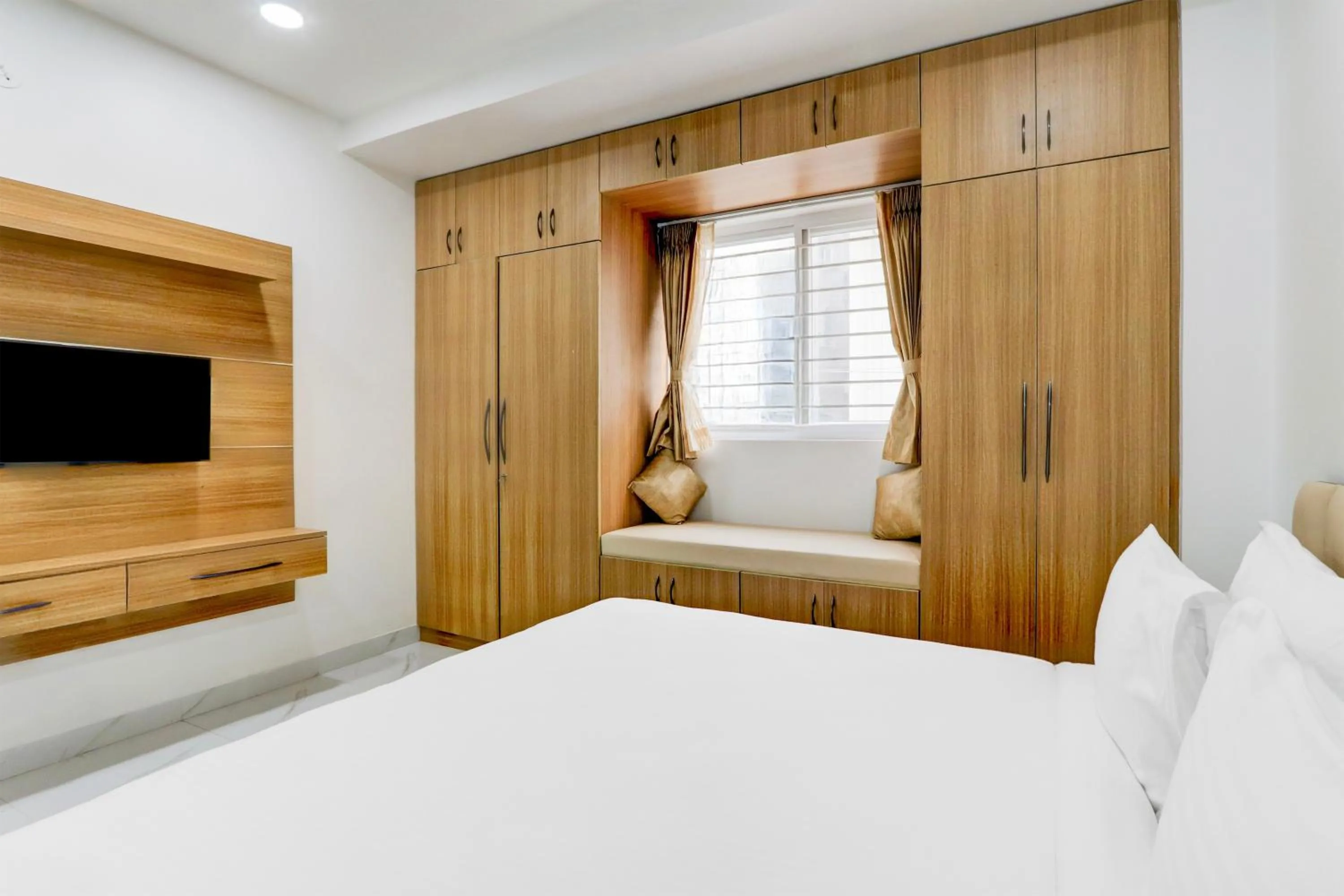 Bedroom, Bed in Palette by CheckIn Chanda Nagar Near GSM Mall