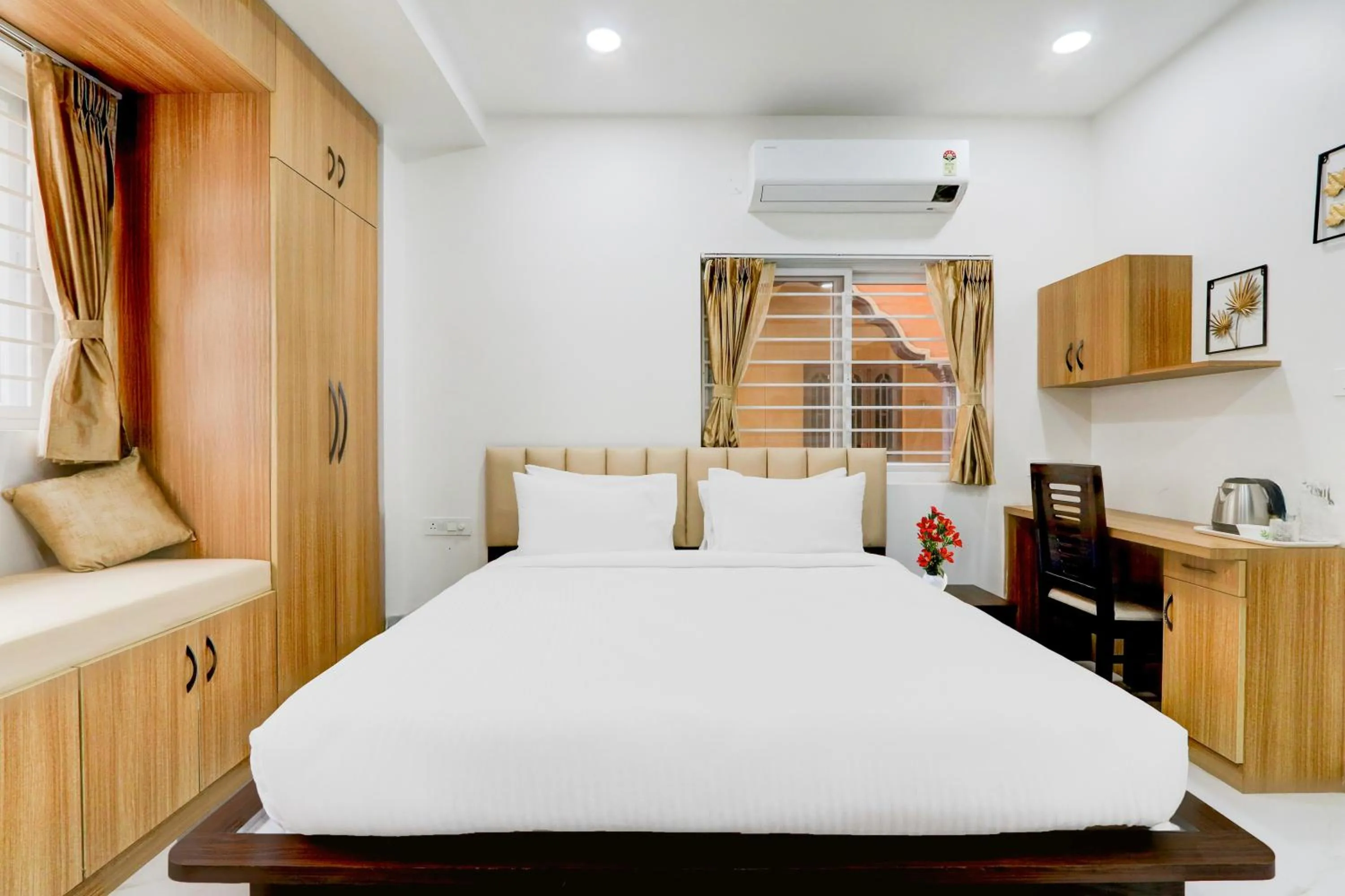 Bedroom, Bed in Palette by CheckIn Chanda Nagar Near GSM Mall