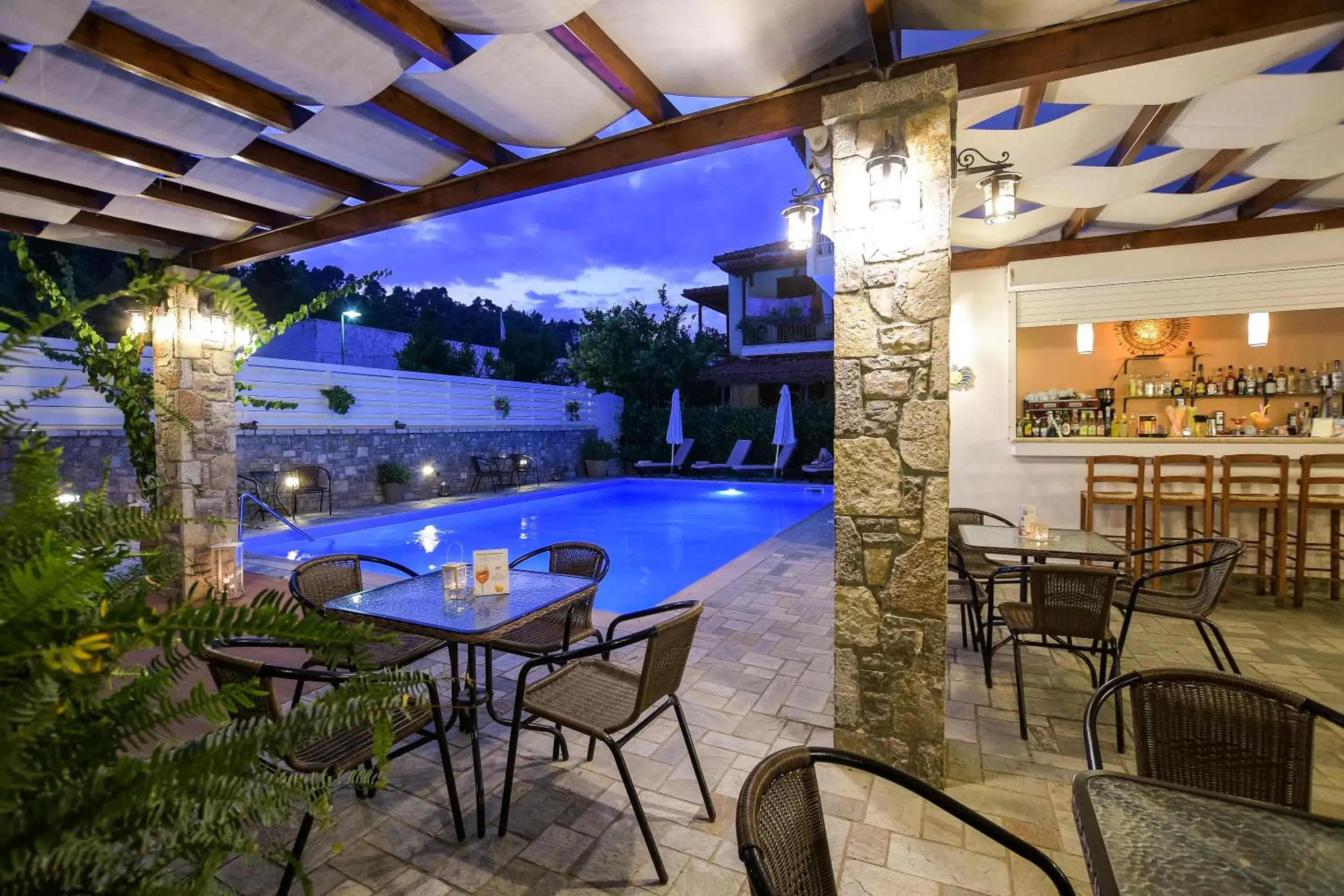 Pool view in Neda Hotel Pool view in Neda Hotel