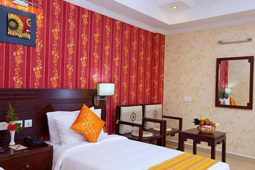 View (from property/room), Bed in Sreelakshmi Residency View (from property/room), Bed in Sreelakshmi Residency