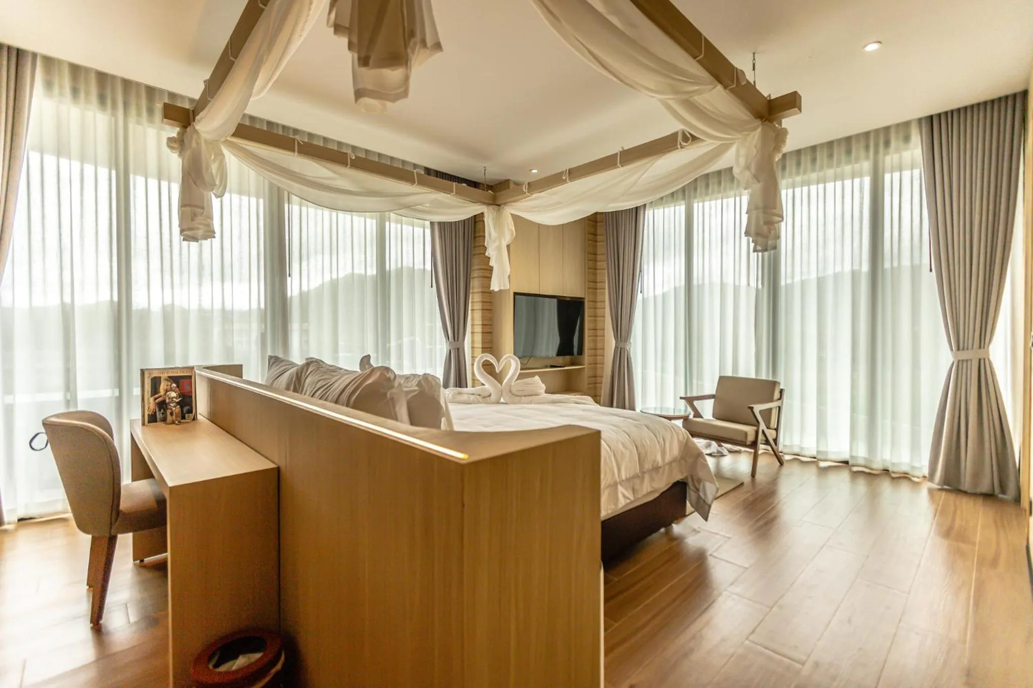 Bed in Viewpoint Khaoyai Hotel