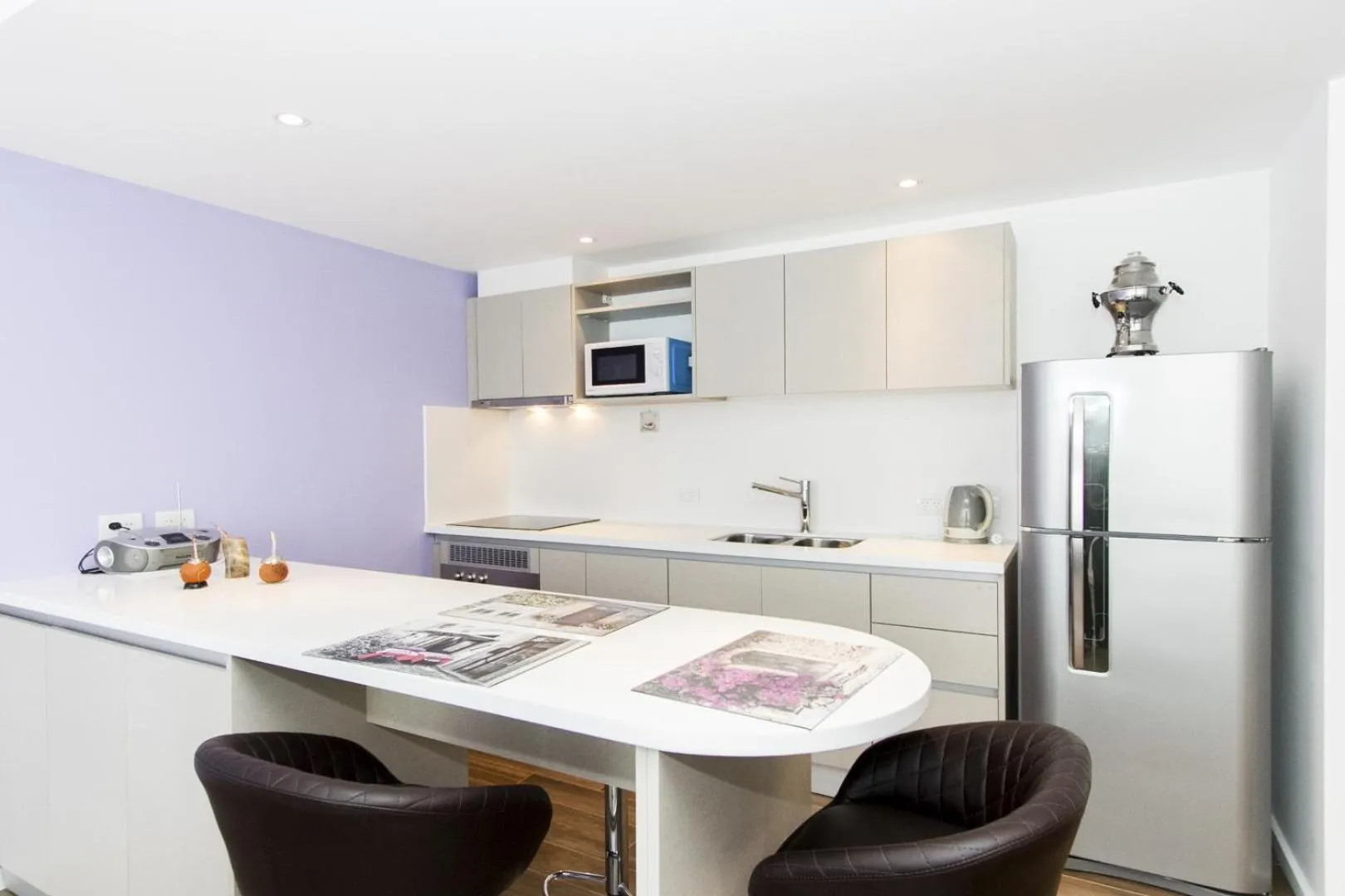 Kitchen or kitchenette in Pacifico Apartamentos