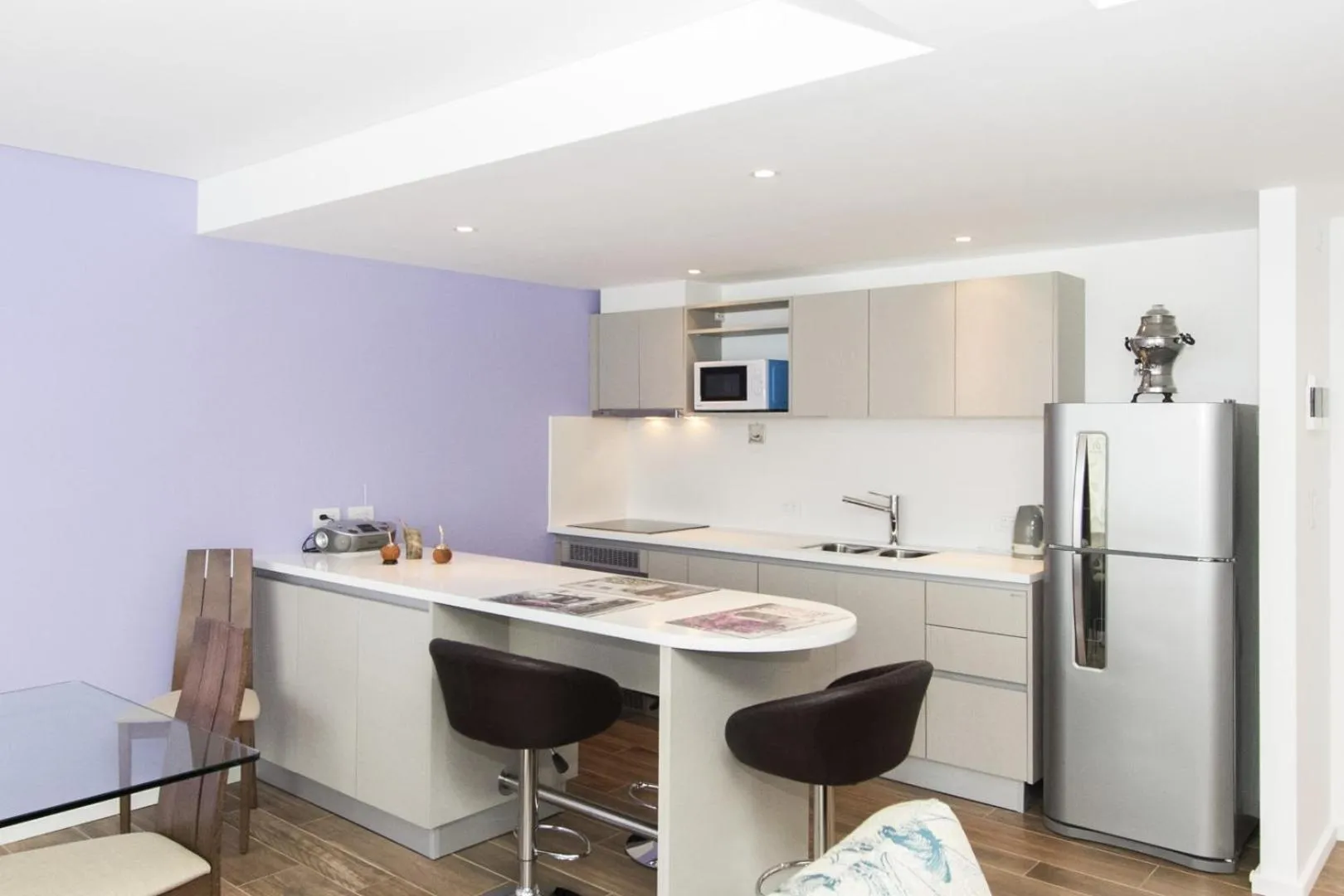 Kitchen or kitchenette in Pacifico Apartamentos