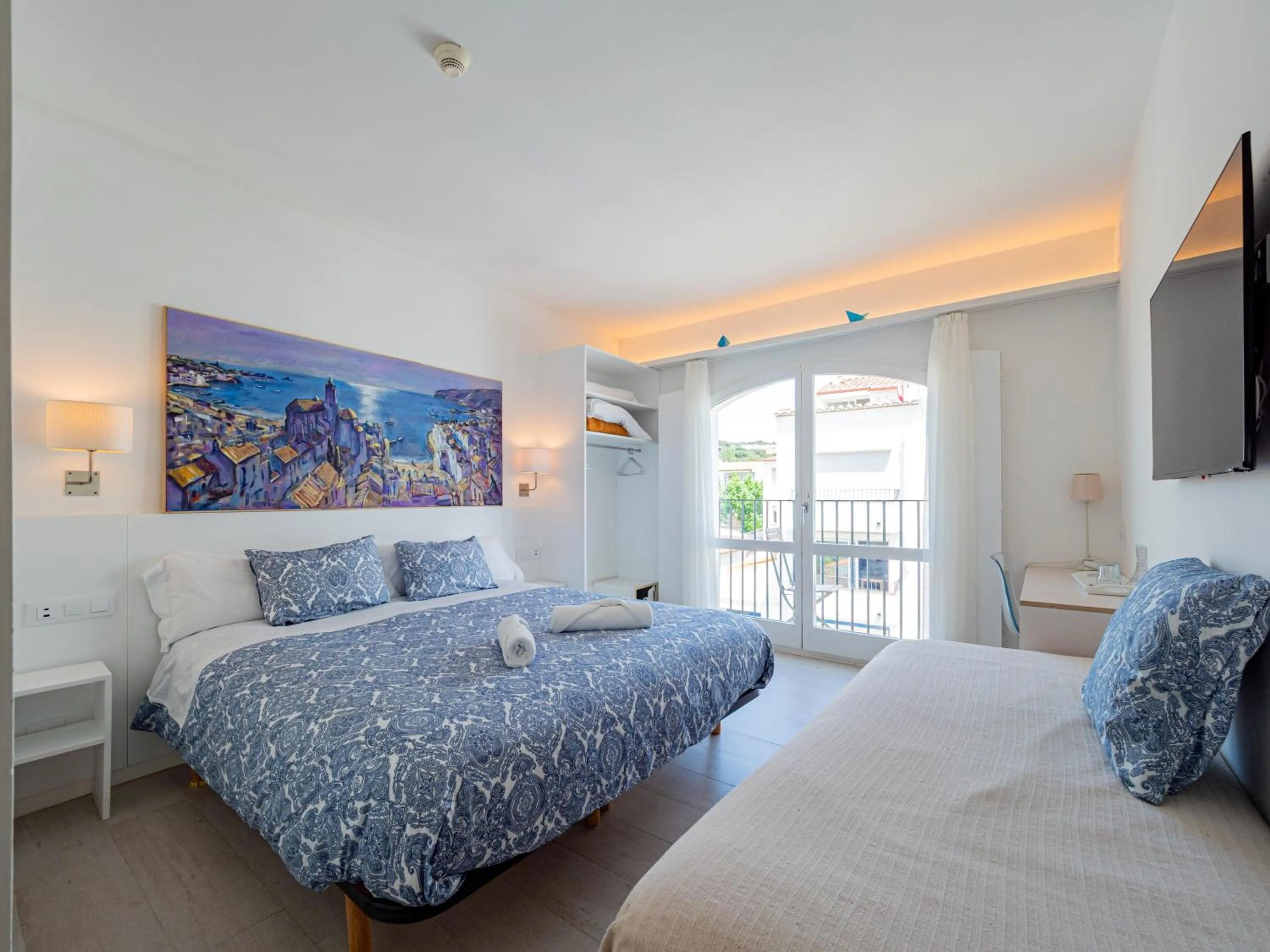 Bed in Hostal Marina Cadaqués