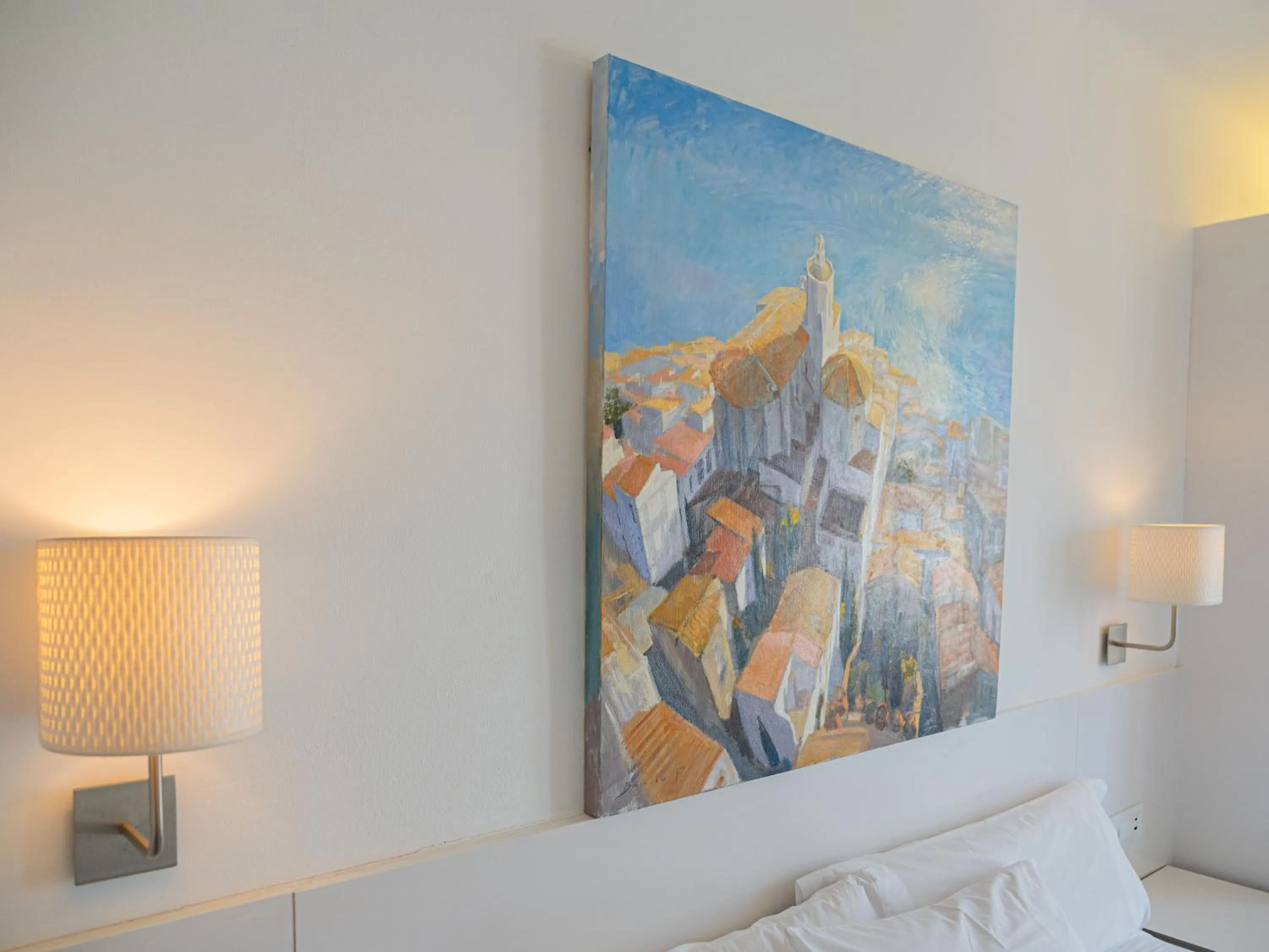 Decorative detail, Bed in Hostal Marina Cadaqués