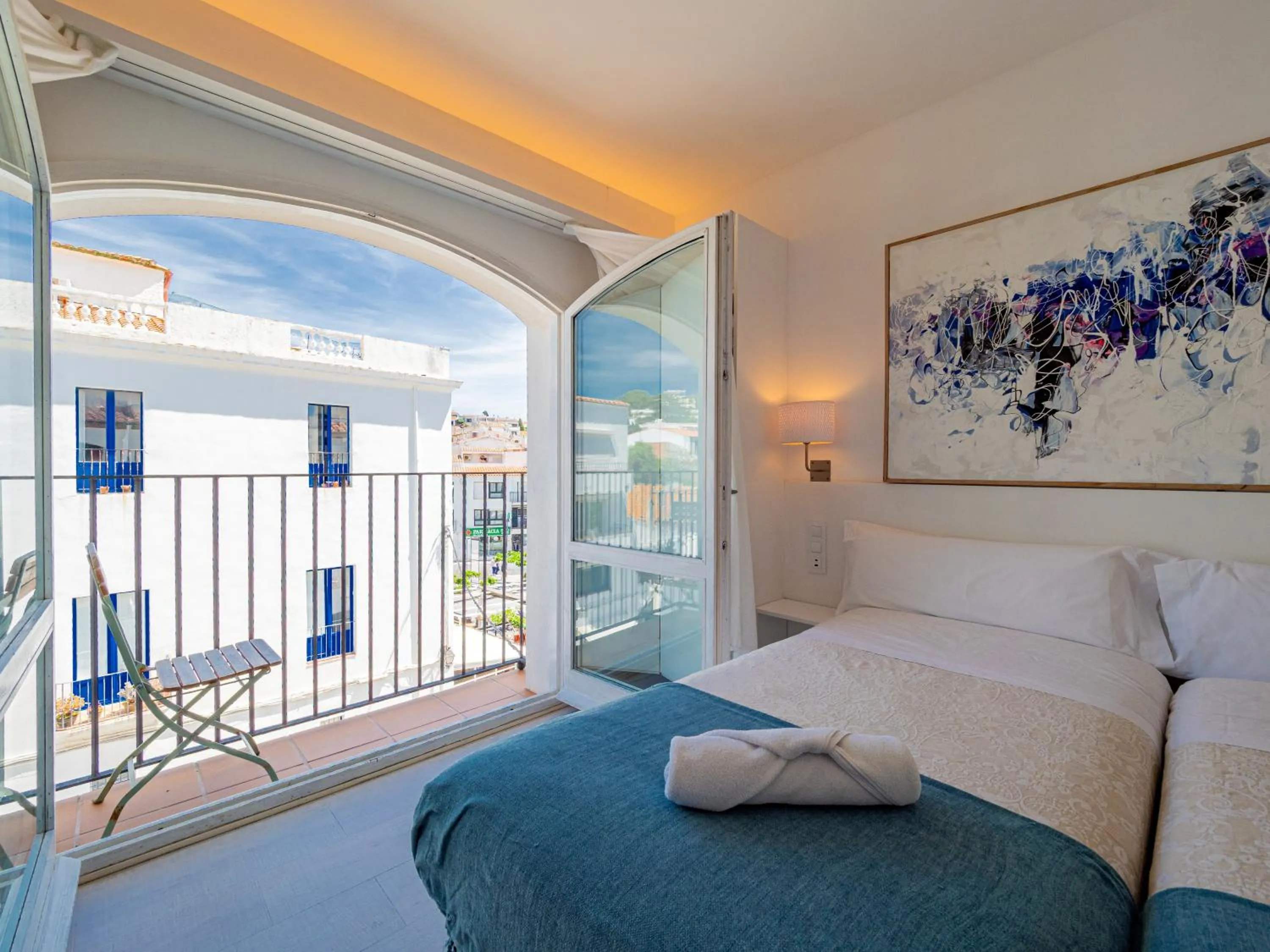 Bed in Hostal Marina Cadaqués