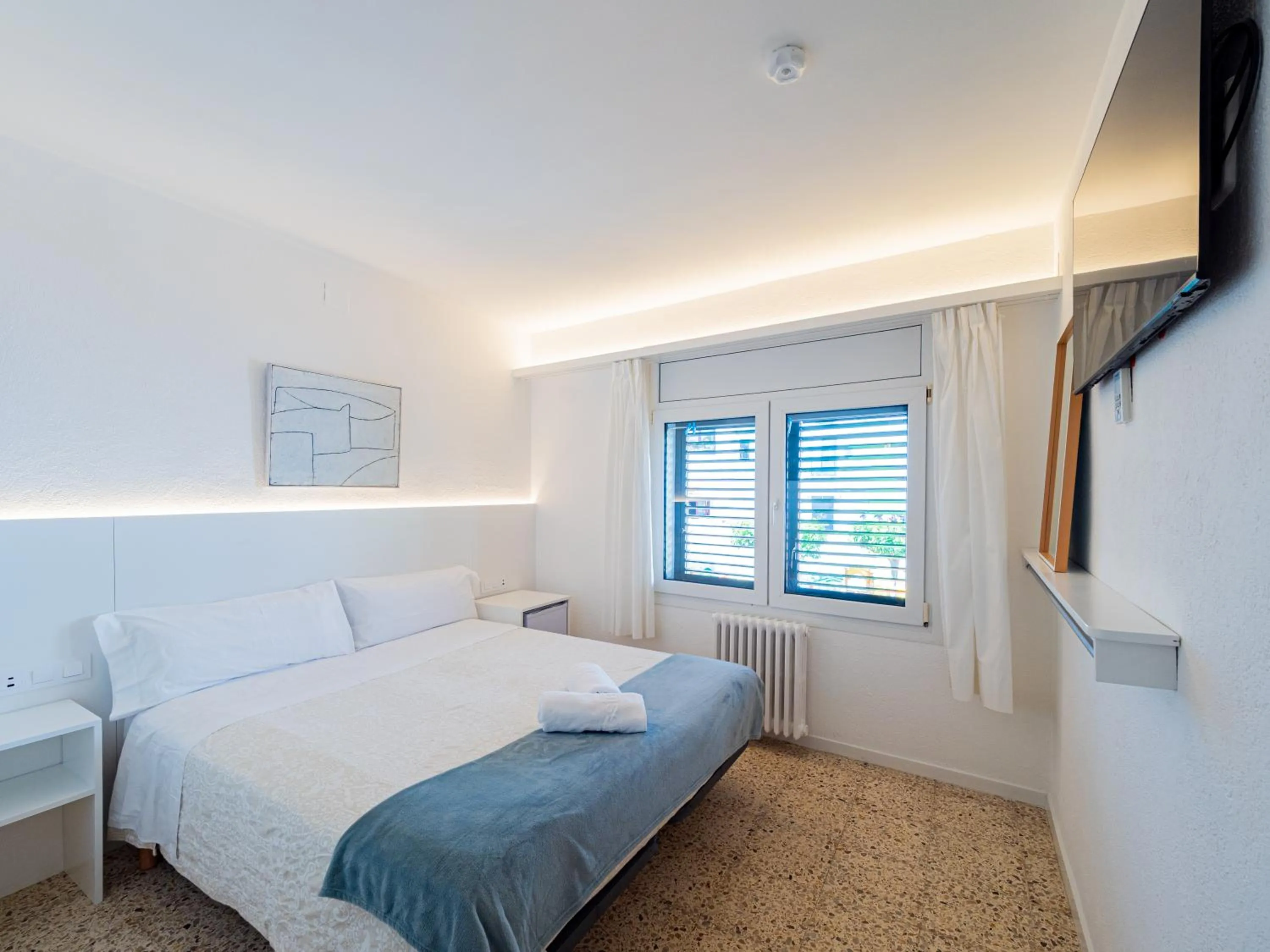 Bed in Hostal Marina Cadaqués