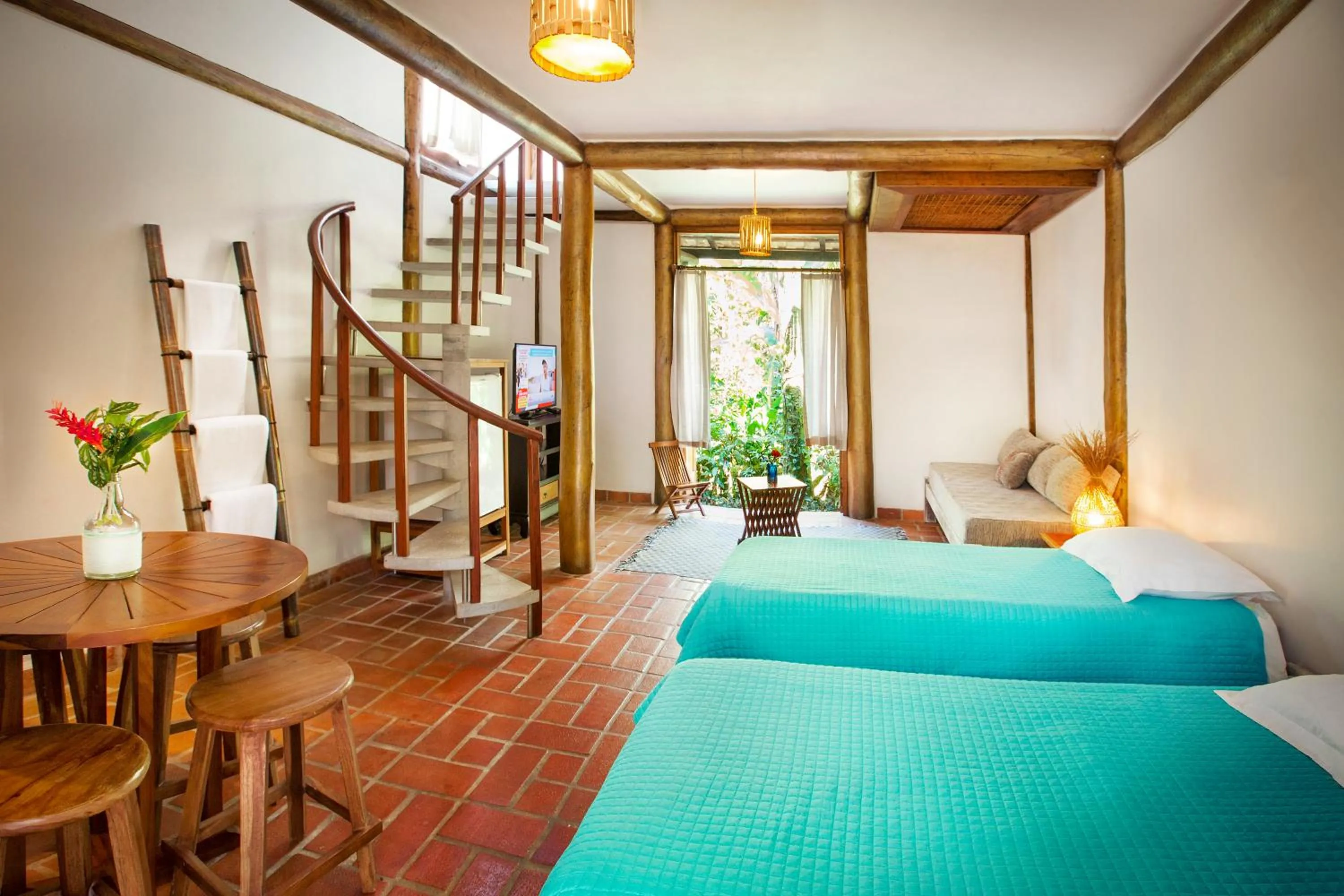 Communal lounge/ TV room, Bed in Smart Hotel Pousada Reserva Camburi