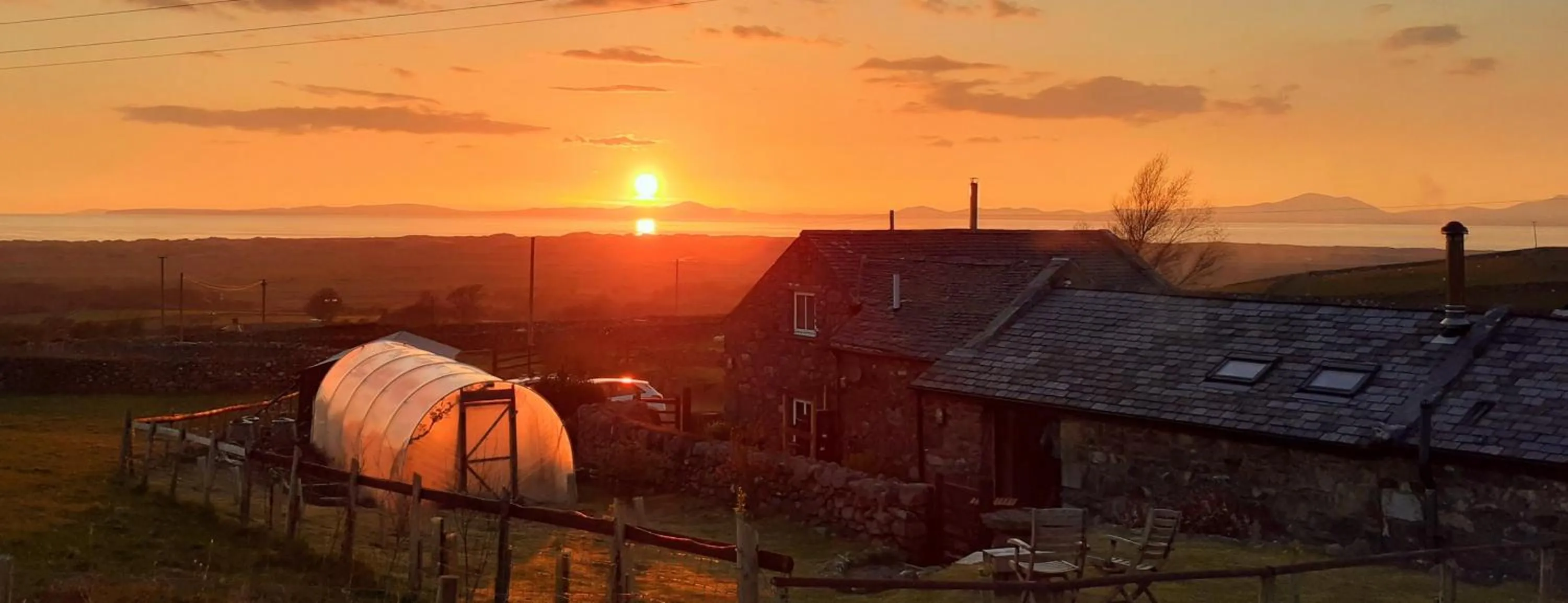 Sunset in Bryn Teg Barn