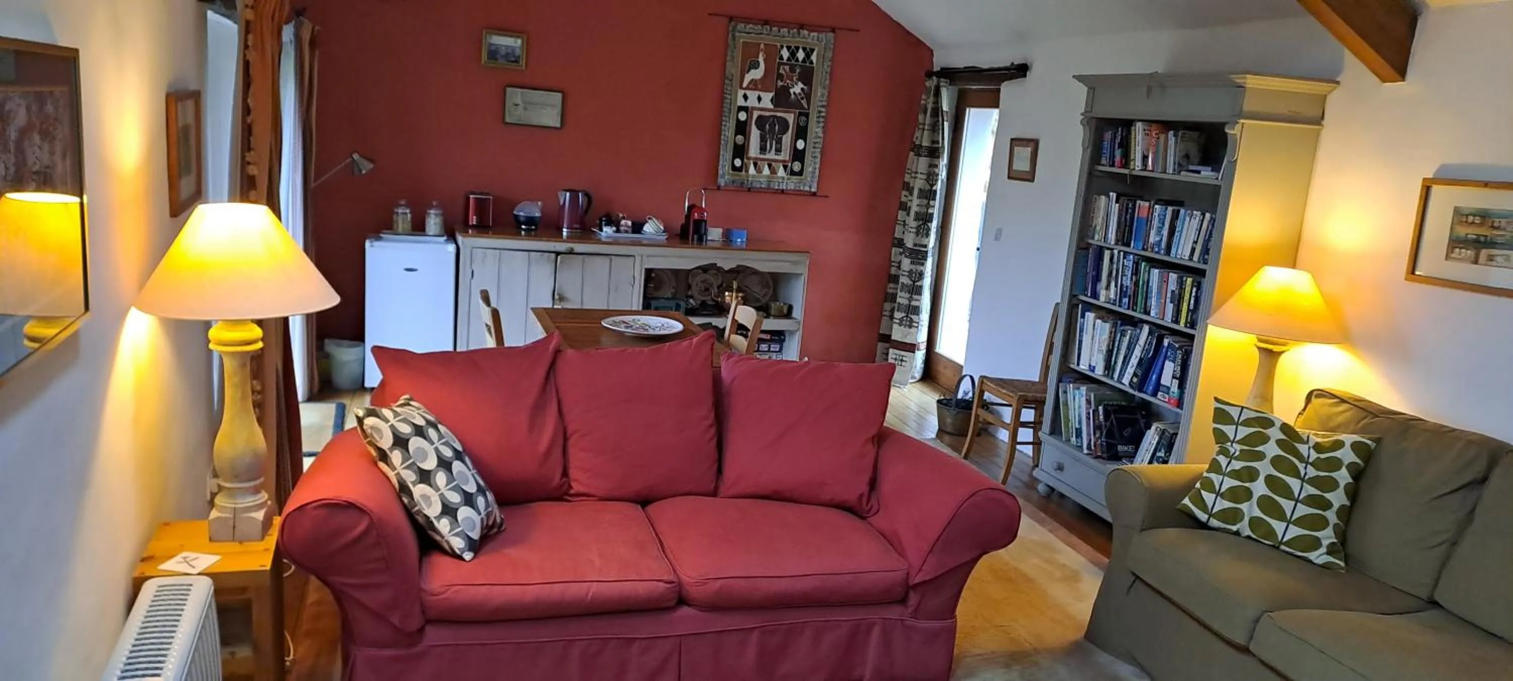 Living room in Bryn Teg Barn
