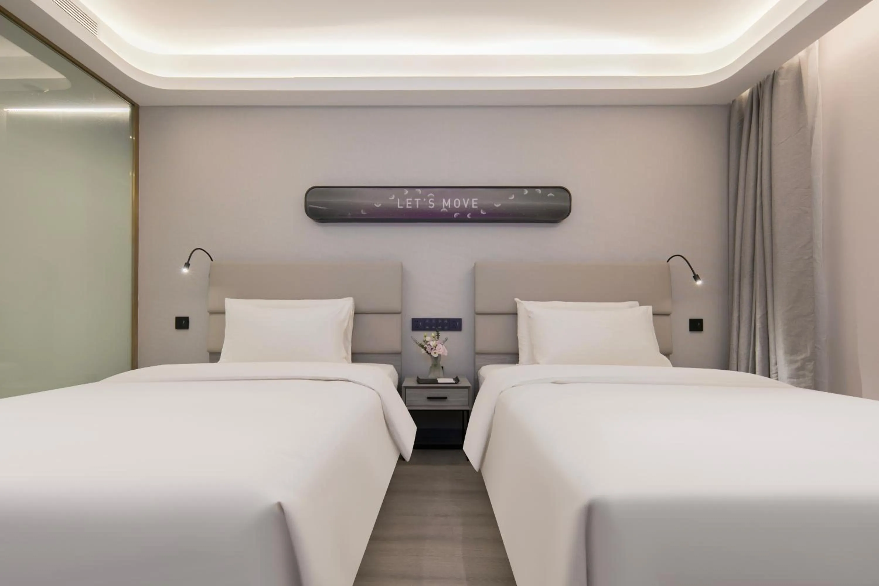 Bed in Atour X Hotel Wuhan Wuhan Yellow Crane Tower Yangtze River Bridge