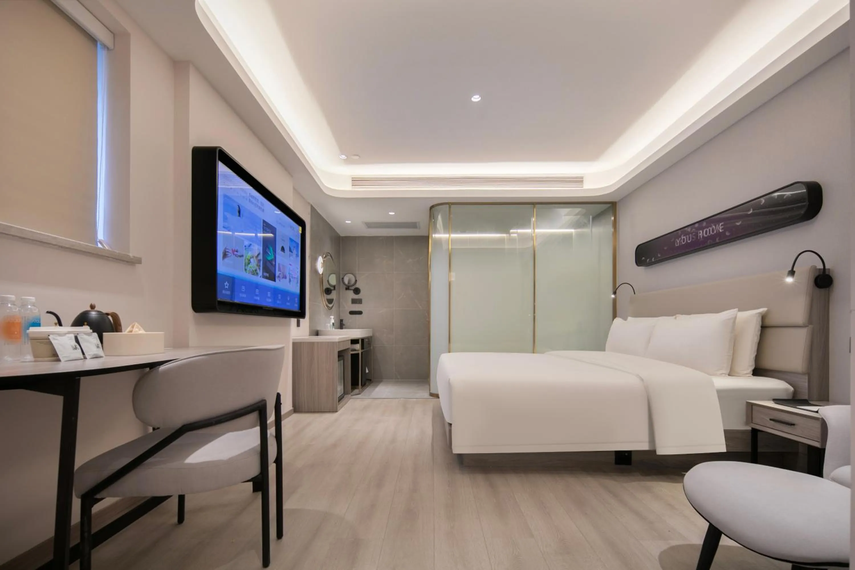 Bed in Atour X Hotel Wuhan Wuhan Yellow Crane Tower Yangtze River Bridge