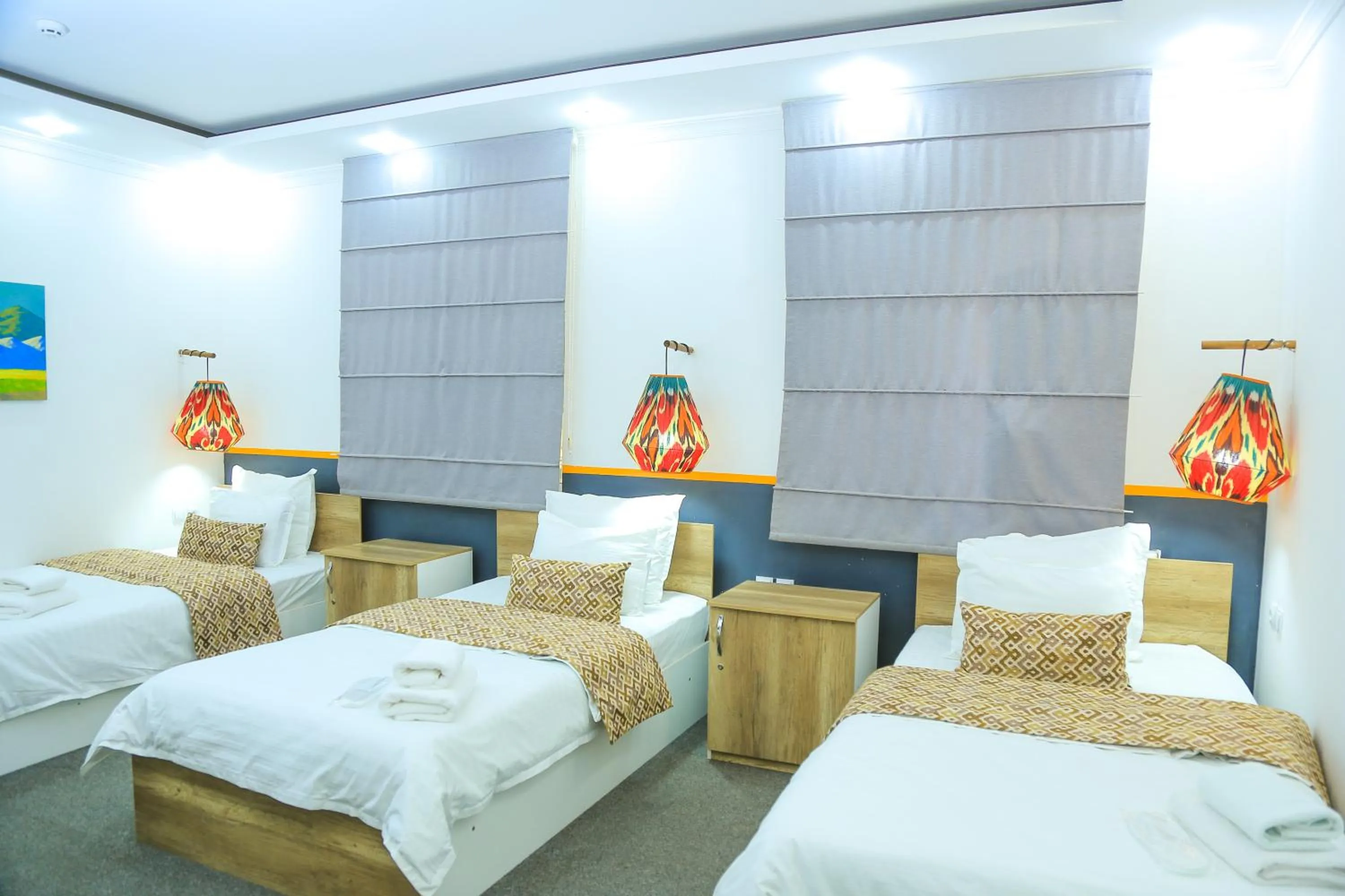 Bed in ART SAMARQAND hotel