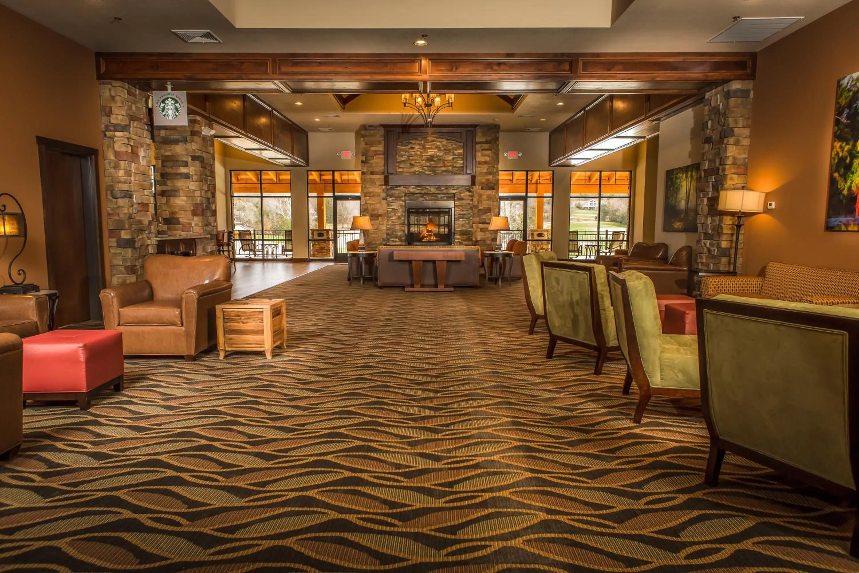 Communal lounge/ TV room in The Lodge at Old Kinderhook