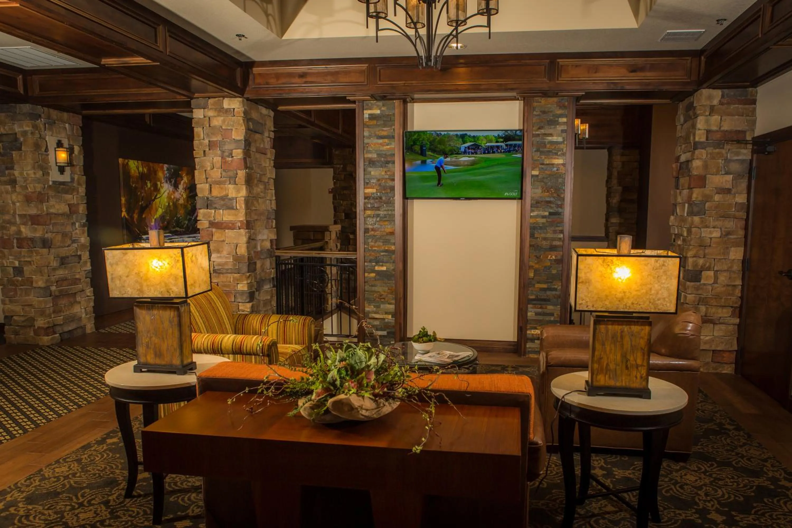 Communal lounge/ TV room in The Lodge at Old Kinderhook