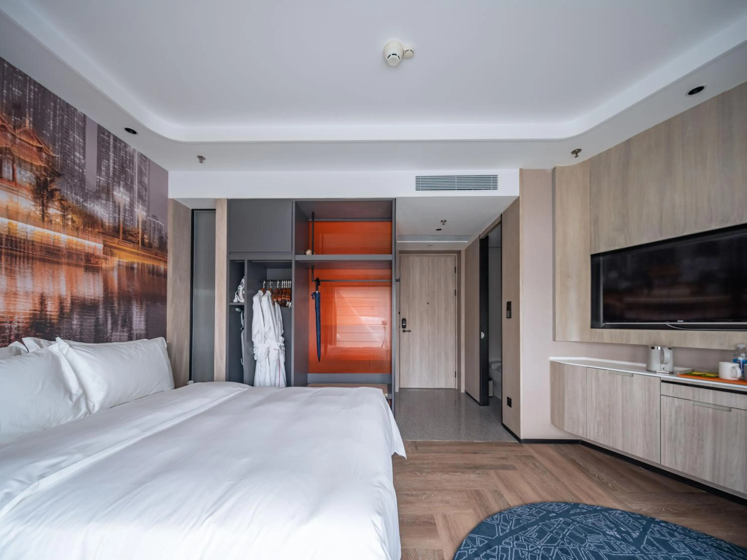 Bed in Tianfu Joyhub Cheer Hotel