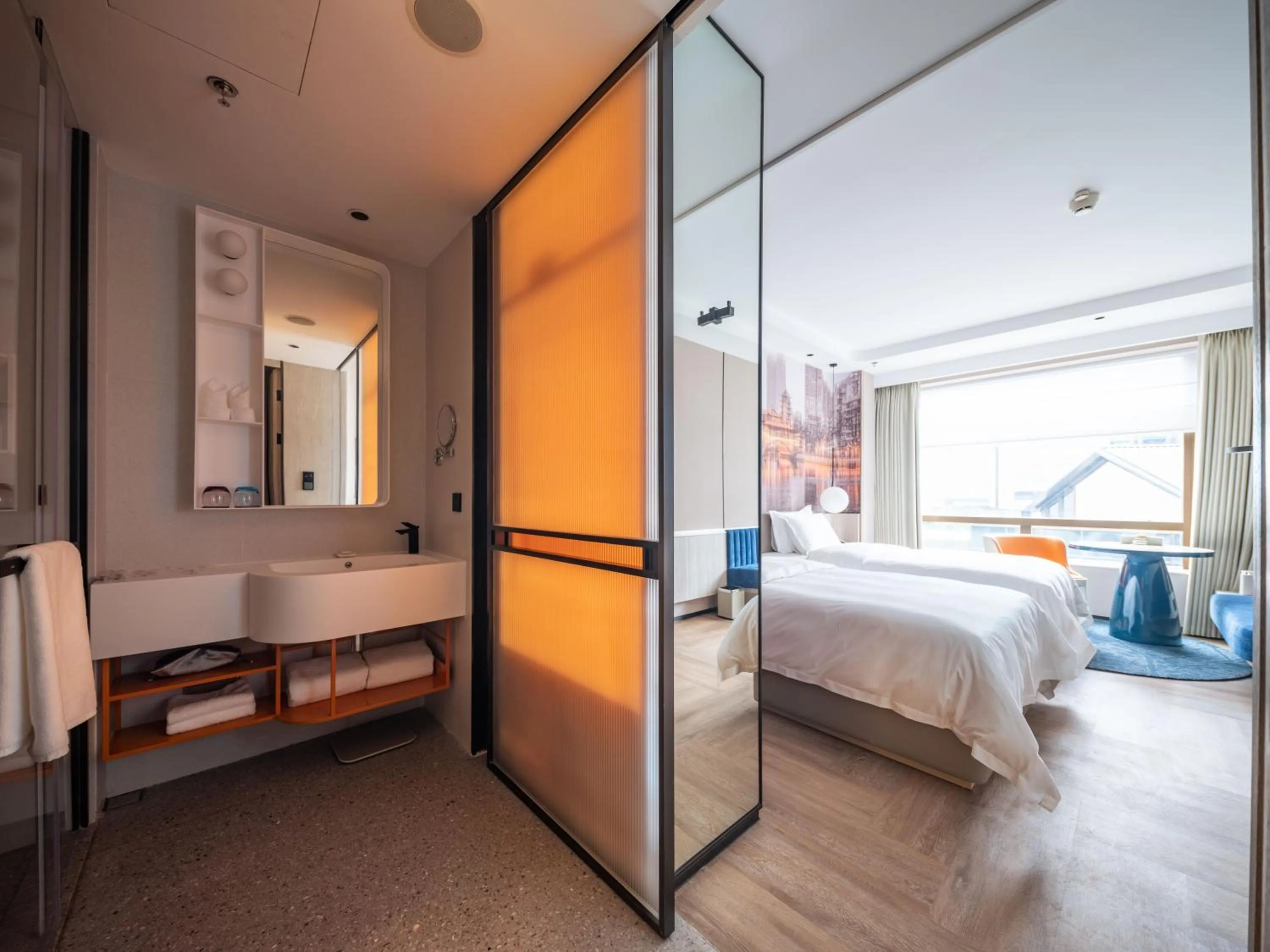 Bed in Tianfu Joyhub Cheer Hotel