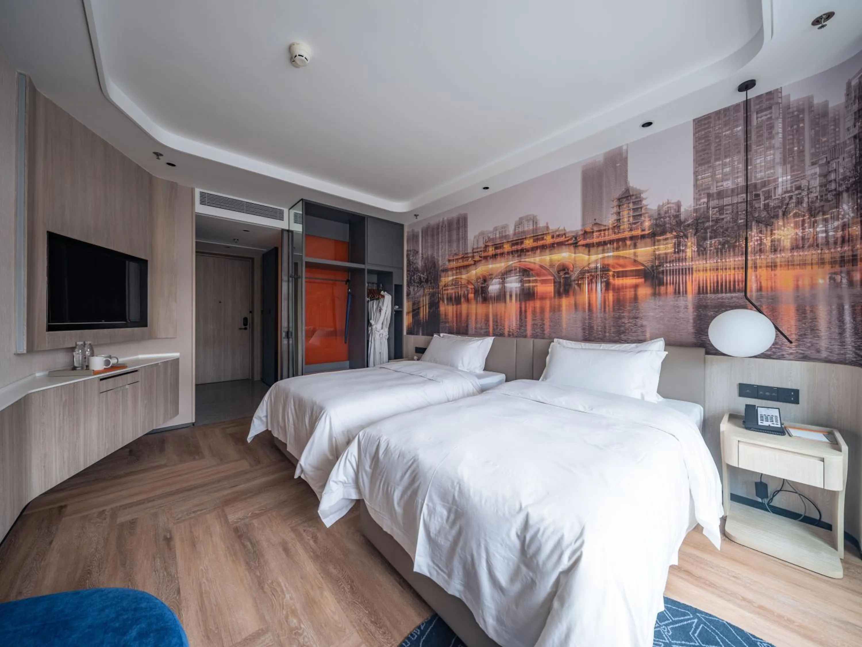 Bed in Tianfu Joyhub Cheer Hotel