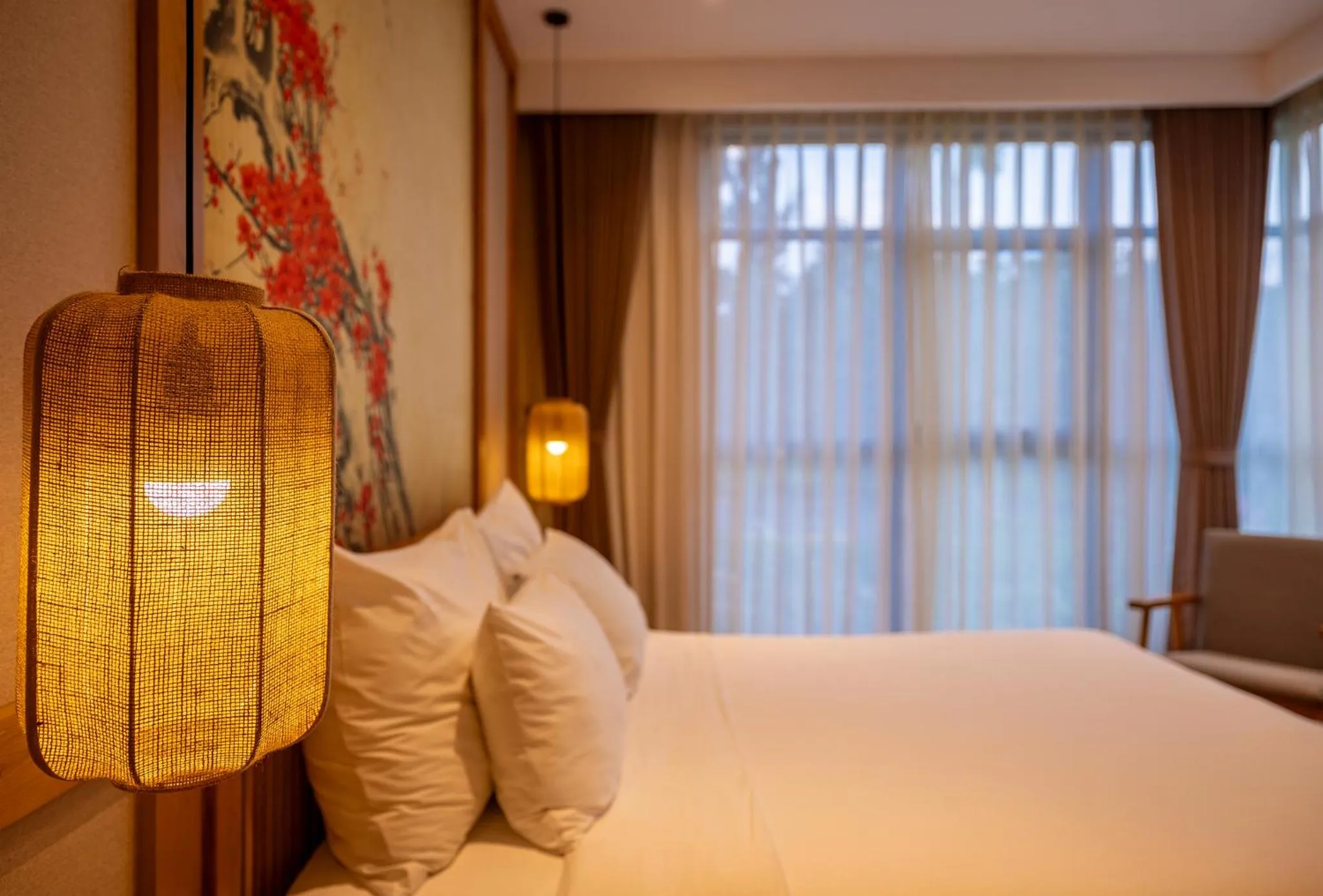 Bed in Maha Mangala Zen Garden & Residence