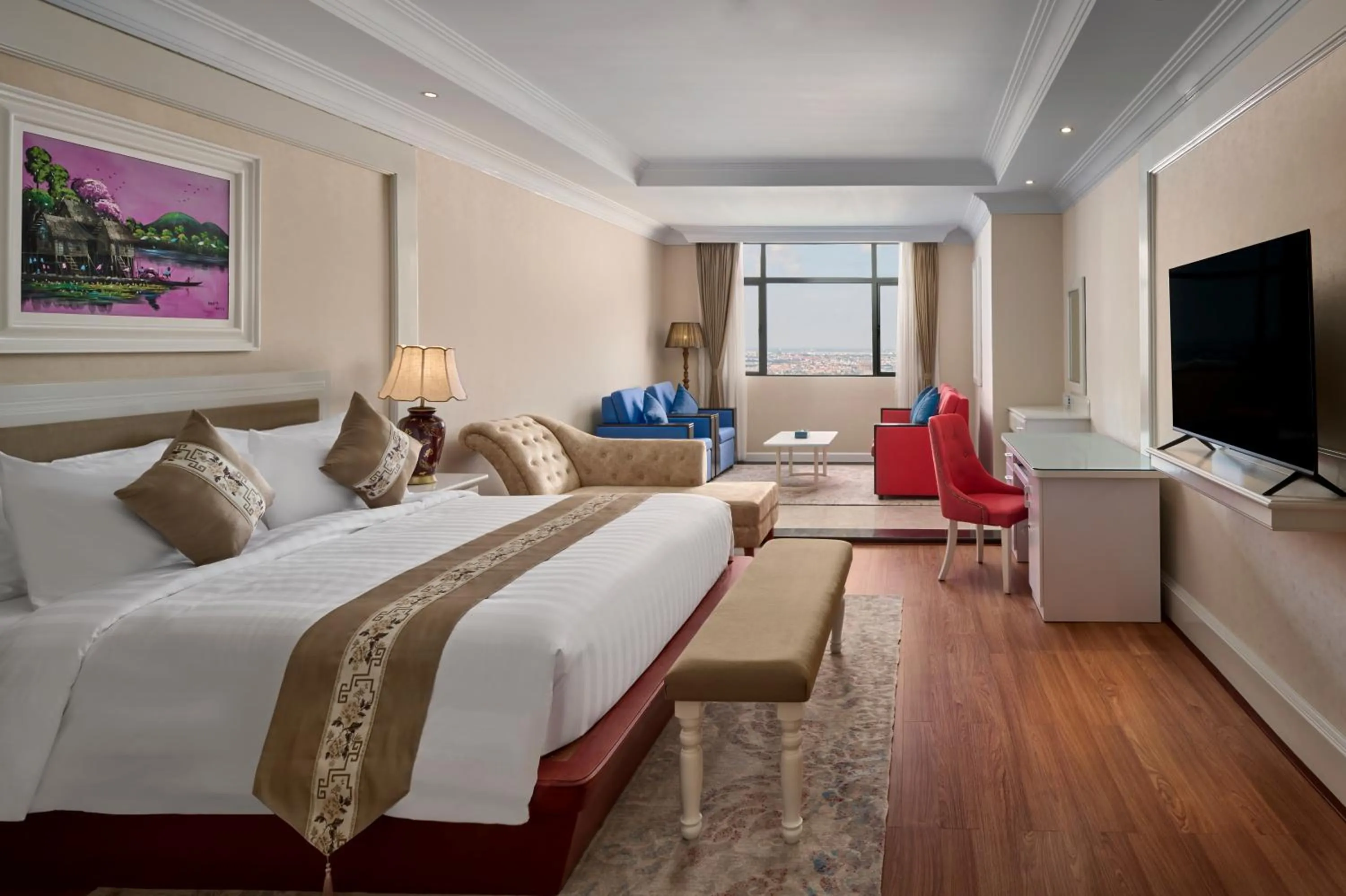 Bedroom, Bed in Wyndham Grand Phnom Penh Capital