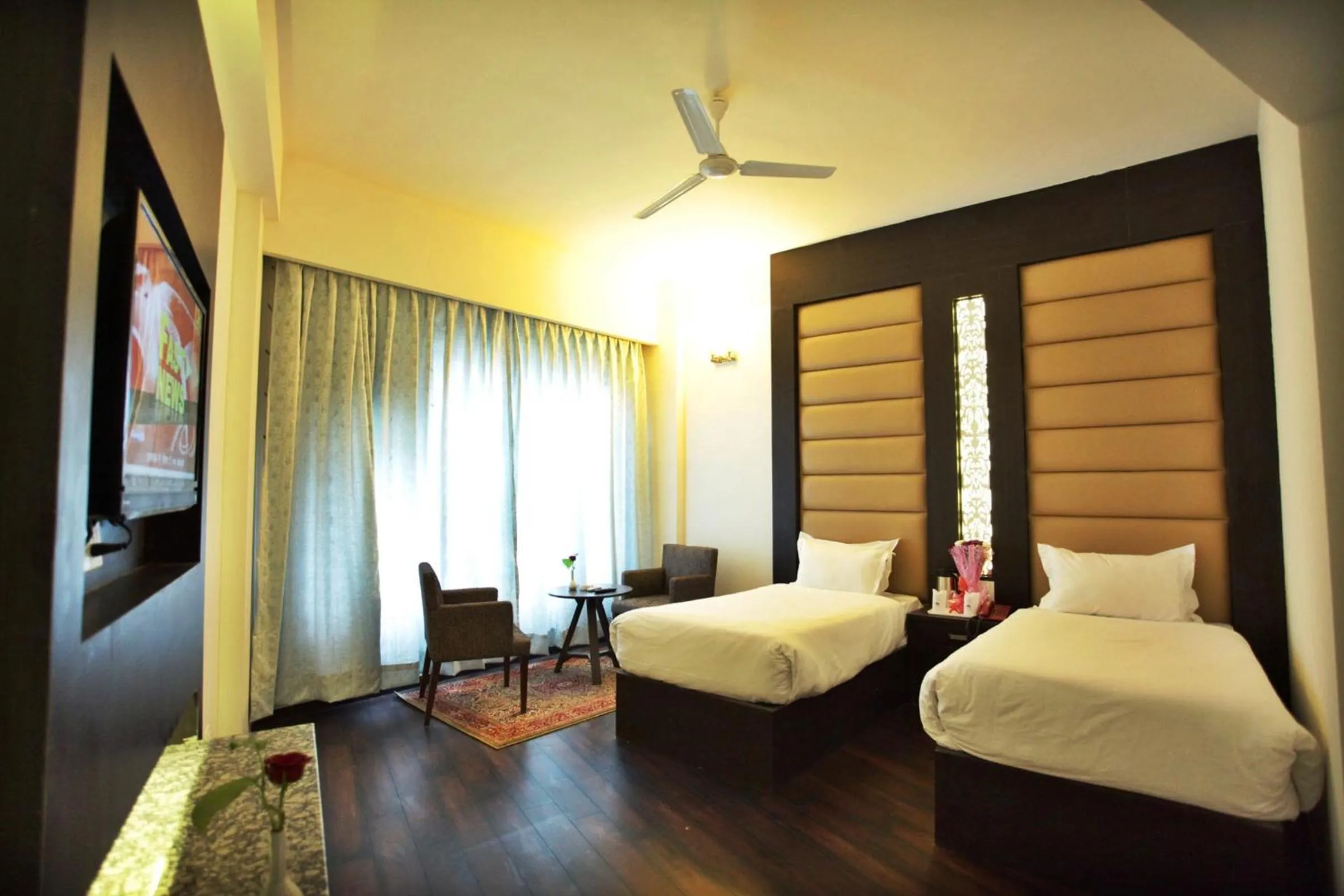 Decorative detail, Bed in Lemon Tree Hotel, Katra