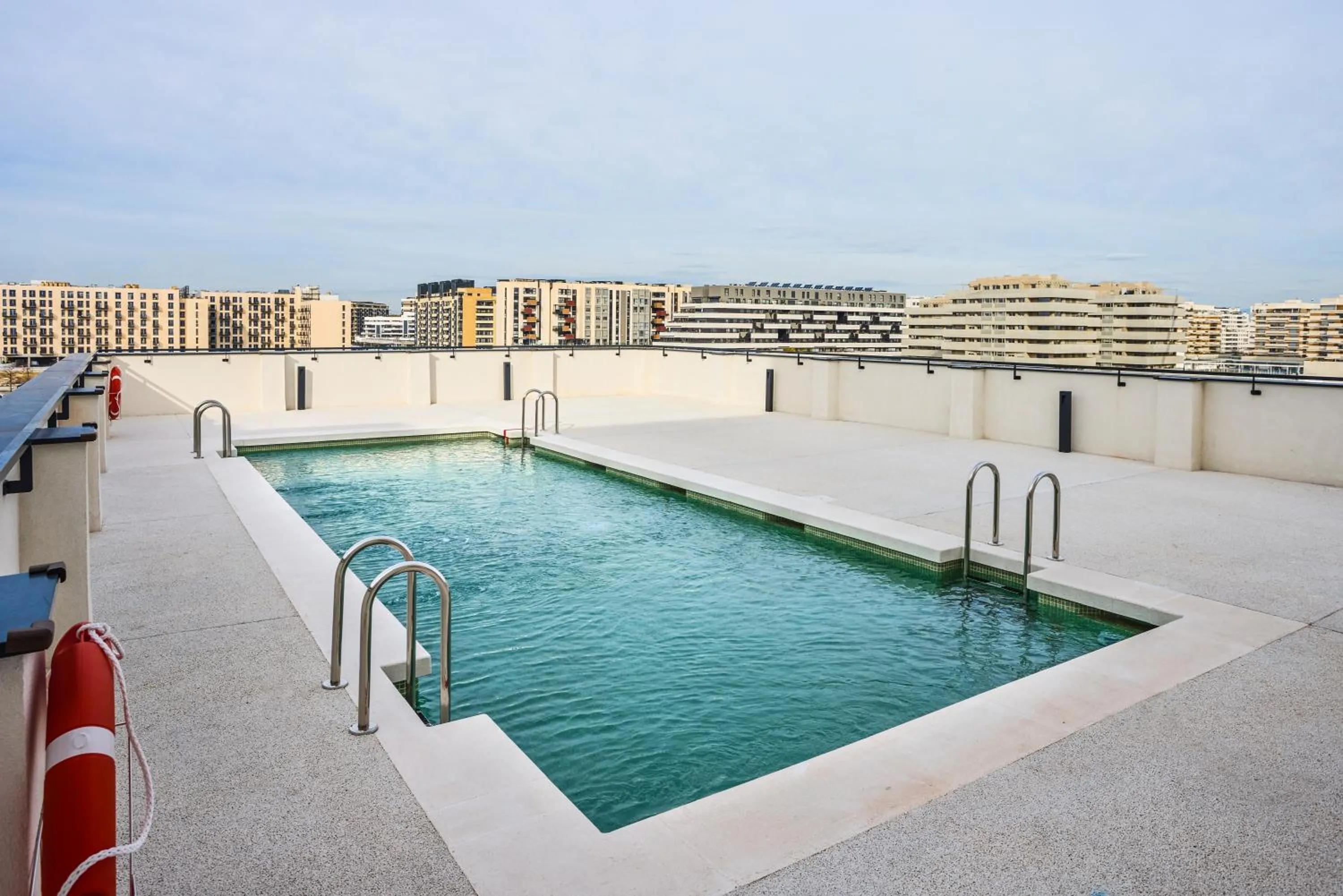 Pool view in Ibis Styles Madrid Airport Valdebebas
