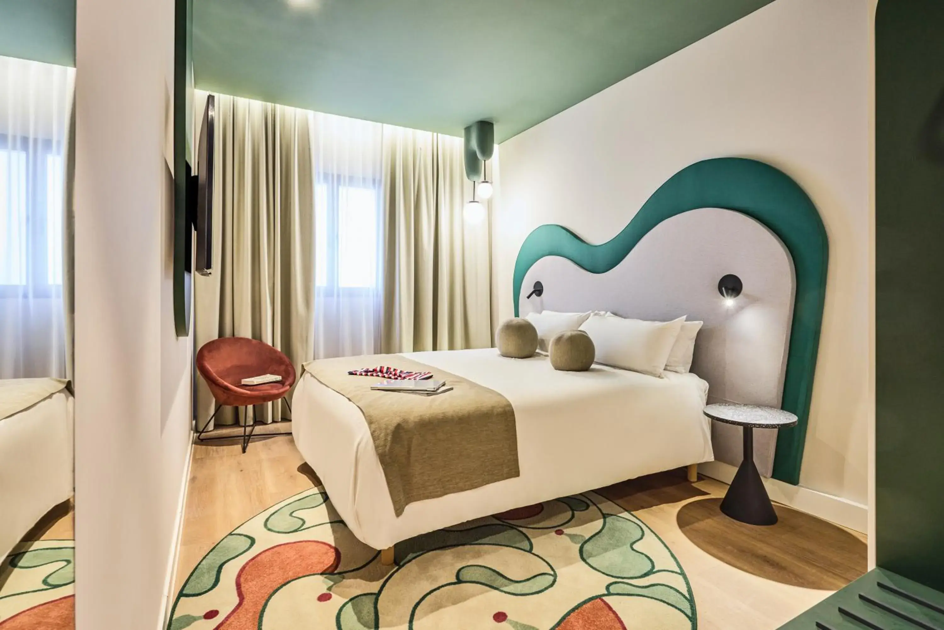 Bedroom, Bed in Ibis Styles Madrid Airport Valdebebas Bedroom, Bed in Ibis Styles Madrid Airport Valdebebas