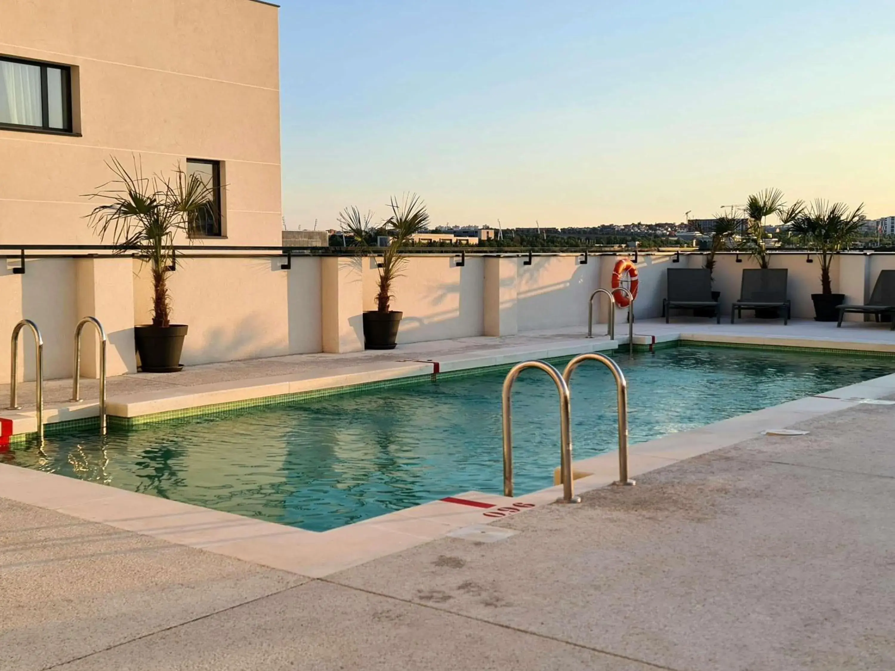 Pool view in Ibis Styles Madrid Airport Valdebebas Pool view in Ibis Styles Madrid Airport Valdebebas