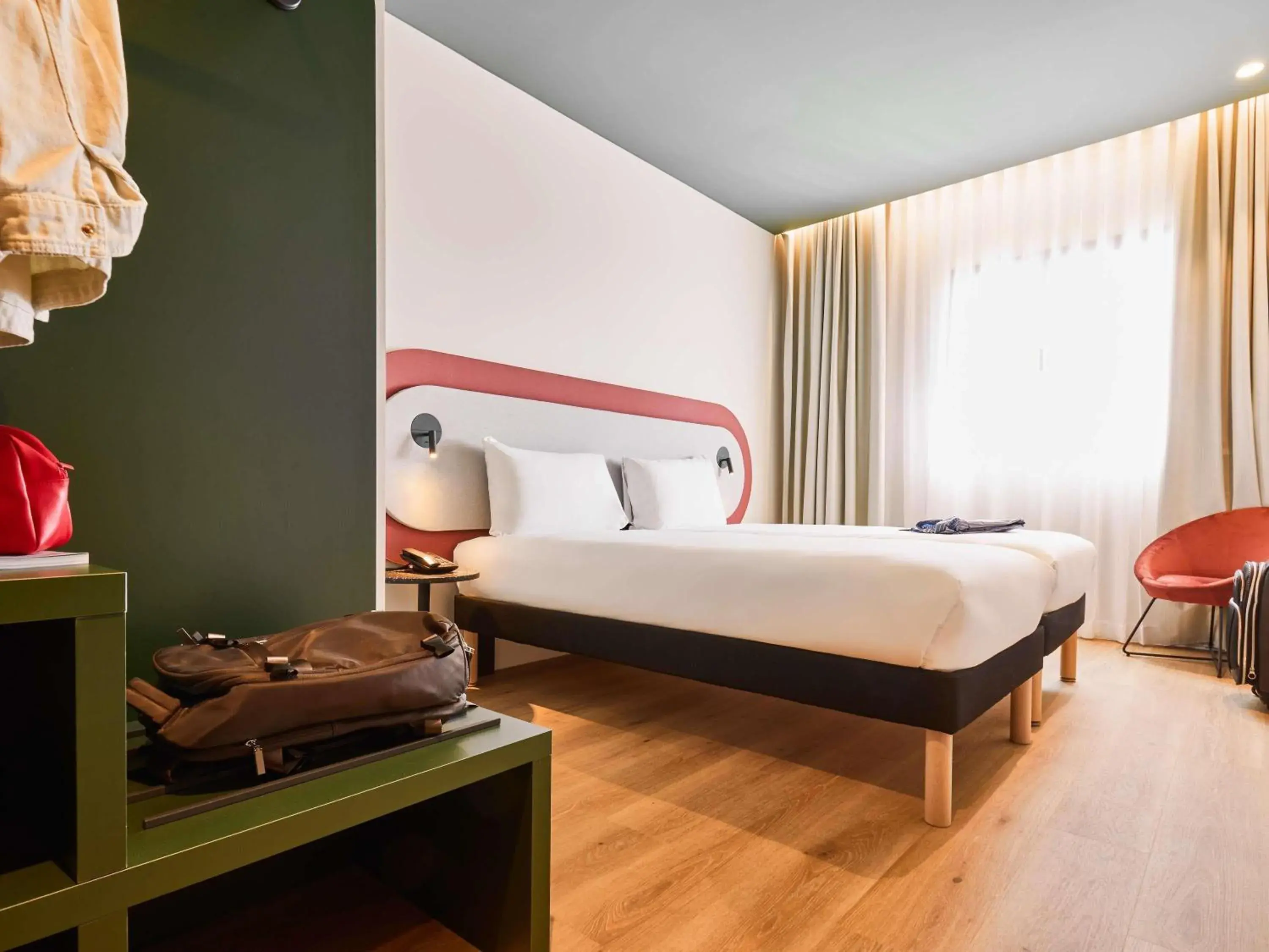 Bedroom, Bed in Ibis Styles Madrid Airport Valdebebas Bedroom, Bed in Ibis Styles Madrid Airport Valdebebas