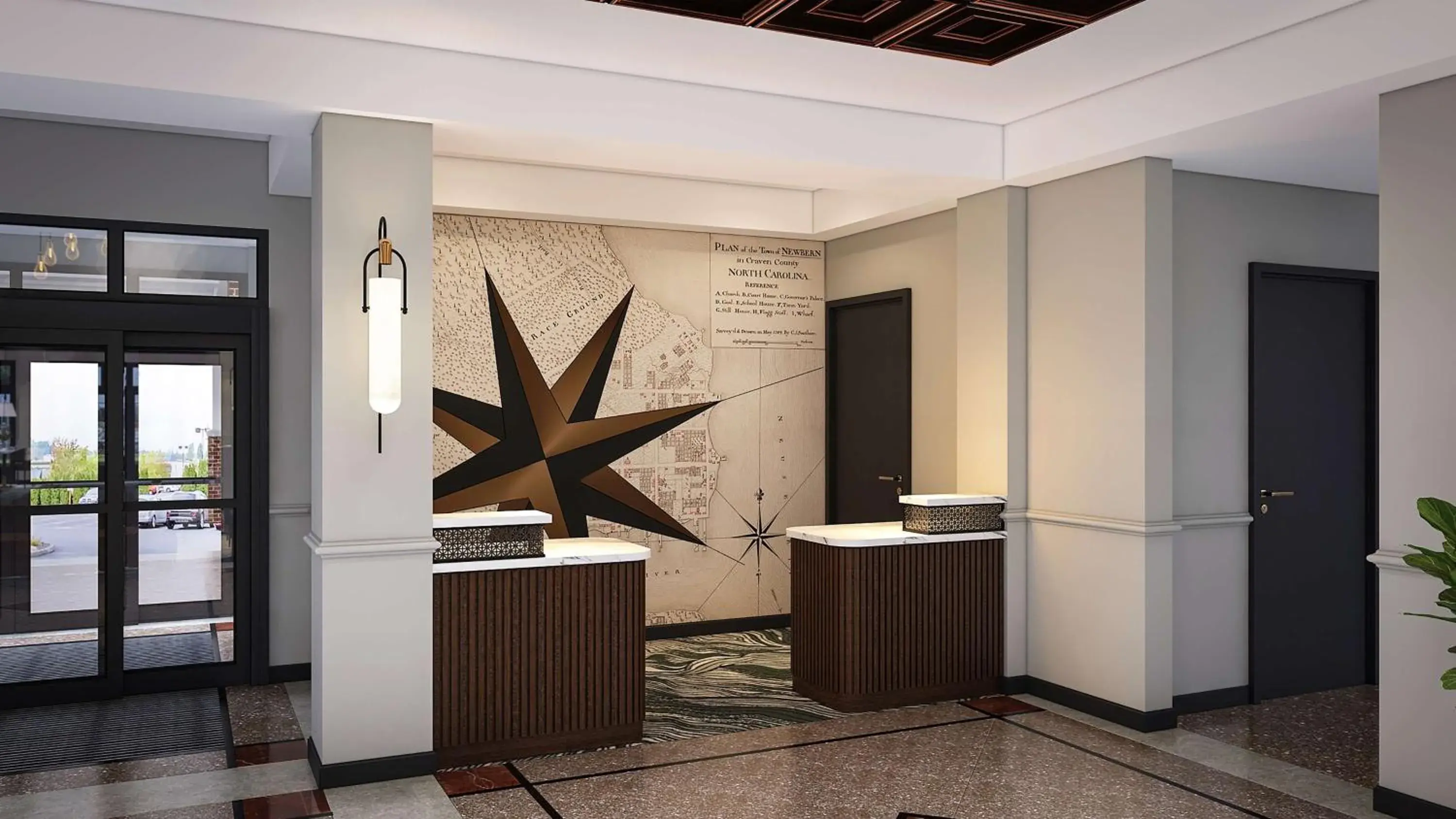 Lobby or reception in Tryon Riverfront Inn New Bern, Tapestry Collection By Hilton Lobby or reception in Tryon Riverfront Inn New Bern, Tapestry Collection By Hilton