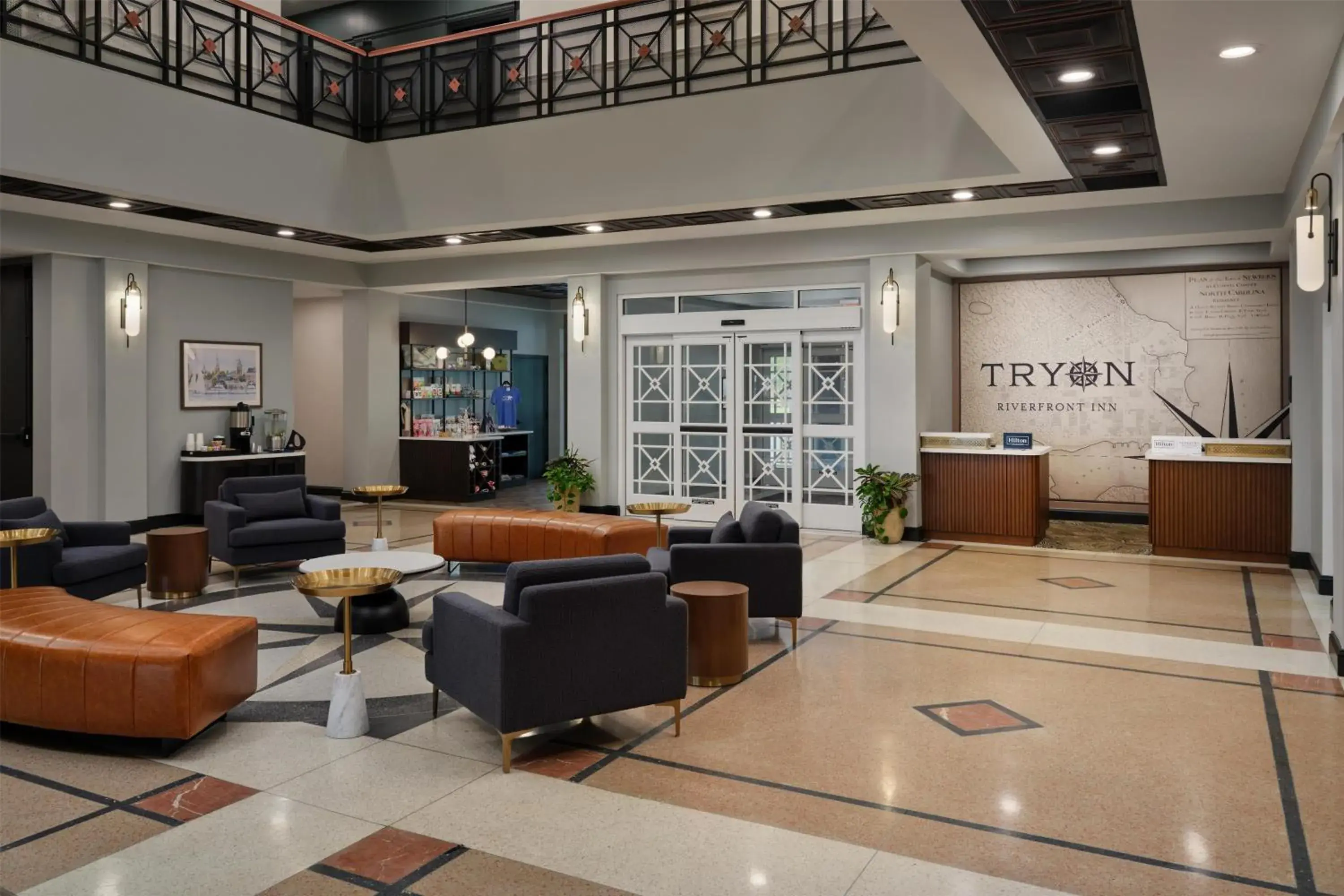 Lobby or reception in Tryon Riverfront Inn New Bern, Tapestry Collection By Hilton Lobby or reception in Tryon Riverfront Inn New Bern, Tapestry Collection By Hilton