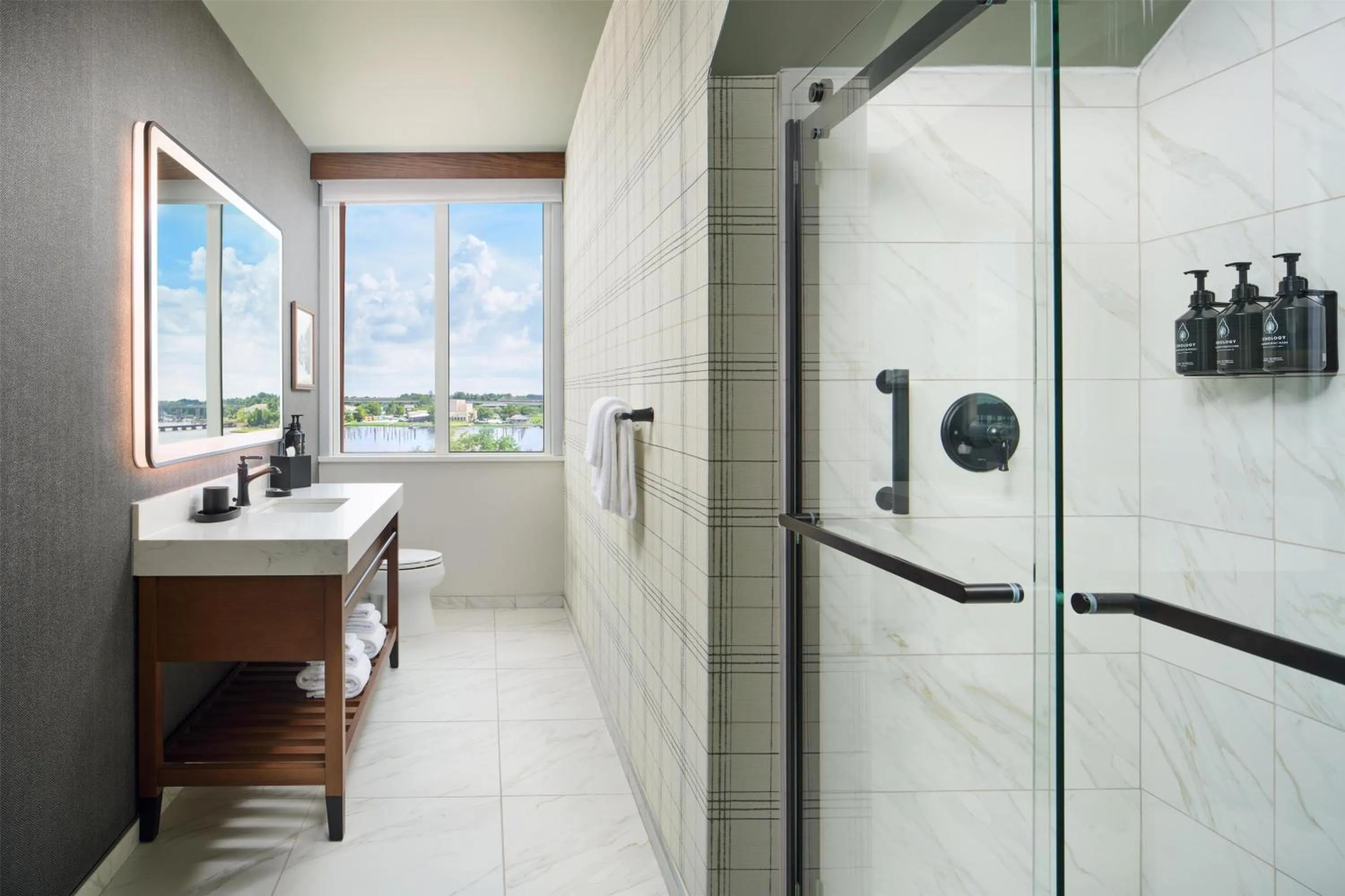 Bathroom in Tryon Riverfront Inn New Bern, Tapestry Collection By Hilton